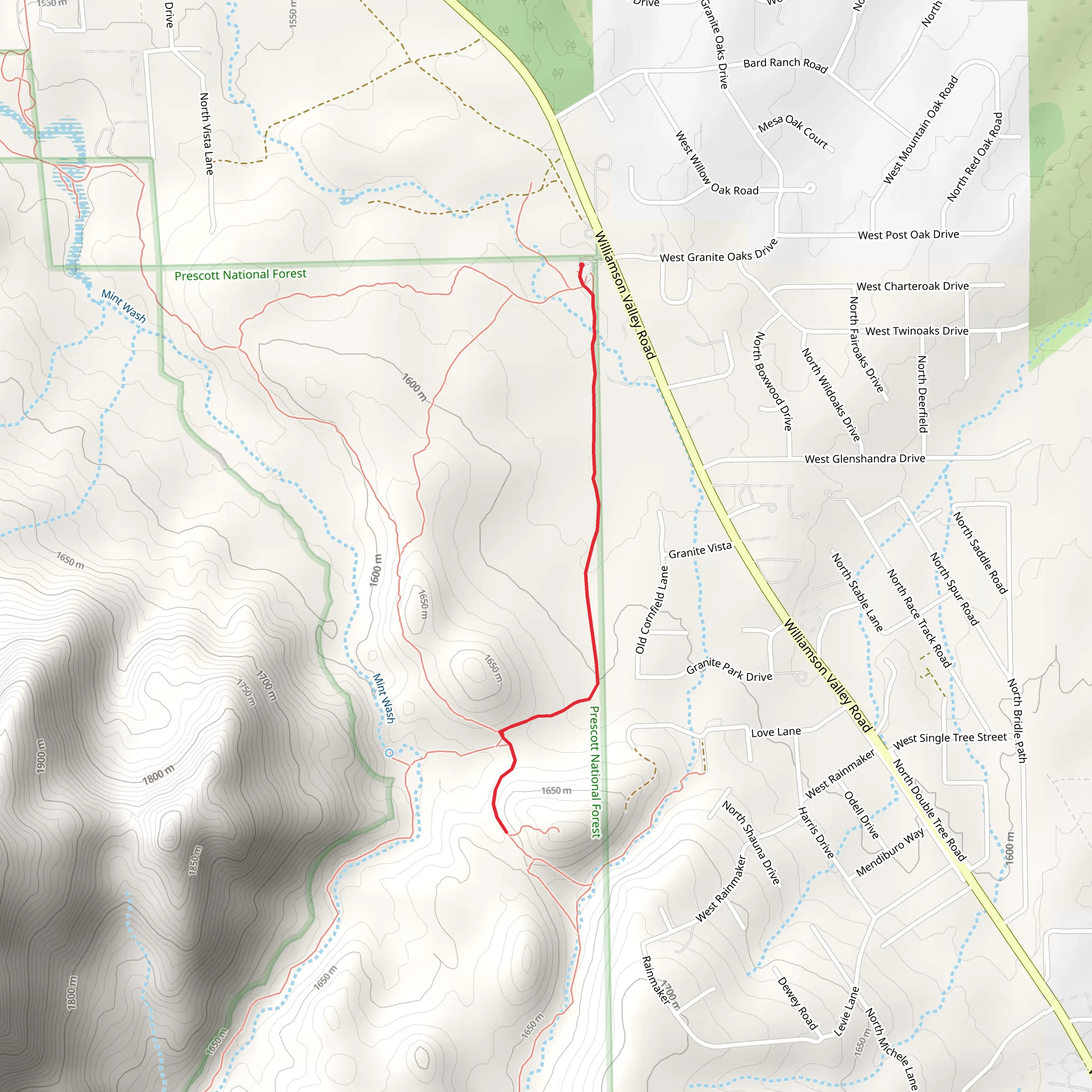 North Skyline Drive mobile static map