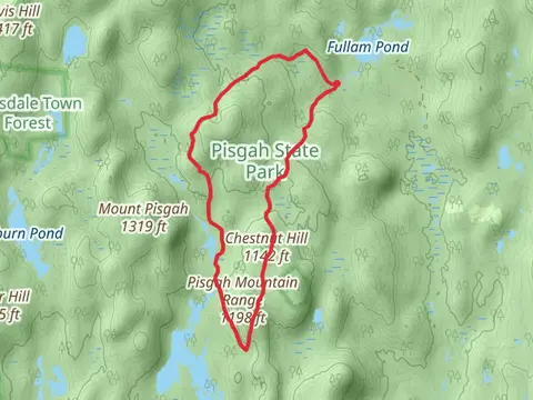 Pisgah Mountain Range Loop from Fullam Pond