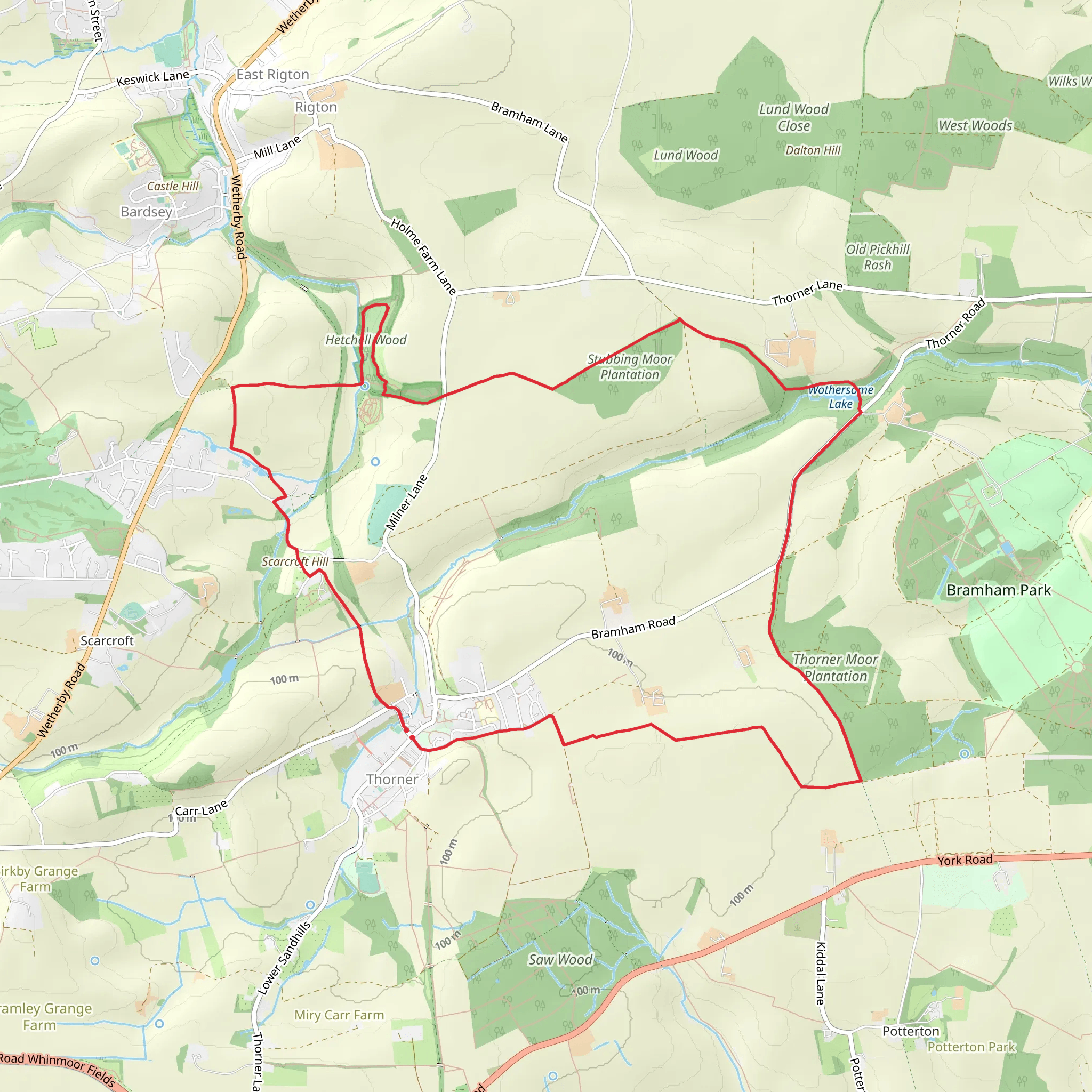 Thorner Moor - Pompocali - Hetchell Crags and Scarcroft Hill | West