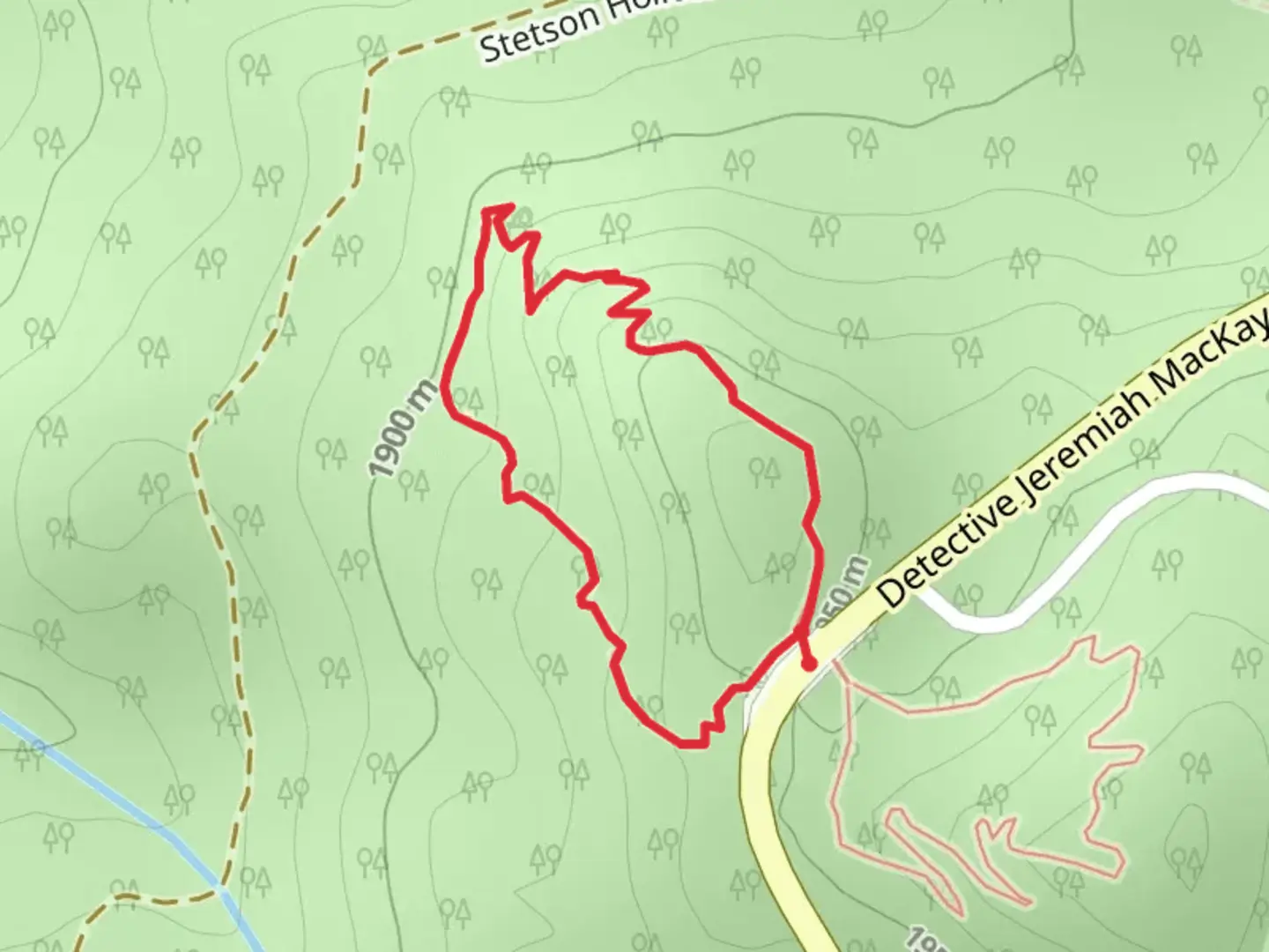 An image depicting the trail Ponderosa Vista Nature Trail and its surrounding area.