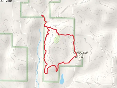 Pleasant Grove Cemetery and Sandstone Bluff Trail Red
