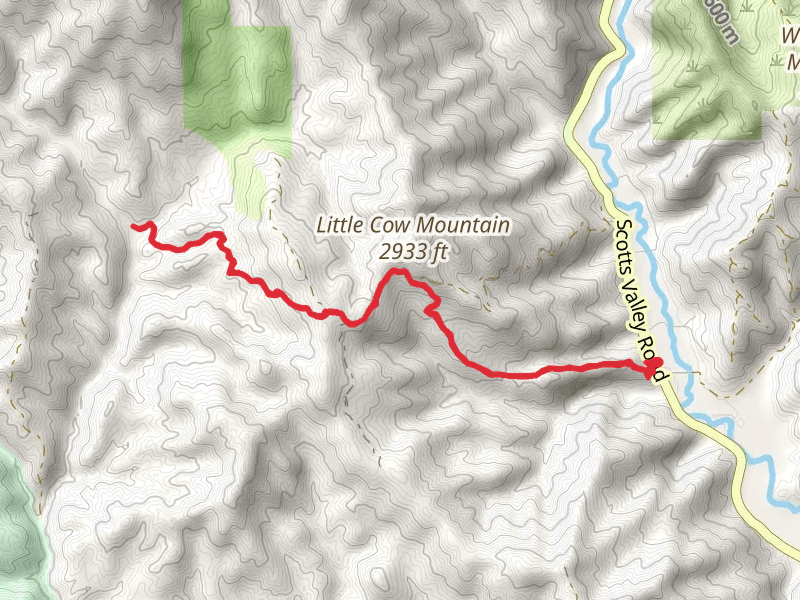 Goat Rock Primitive Campground via Glen Eden Trail