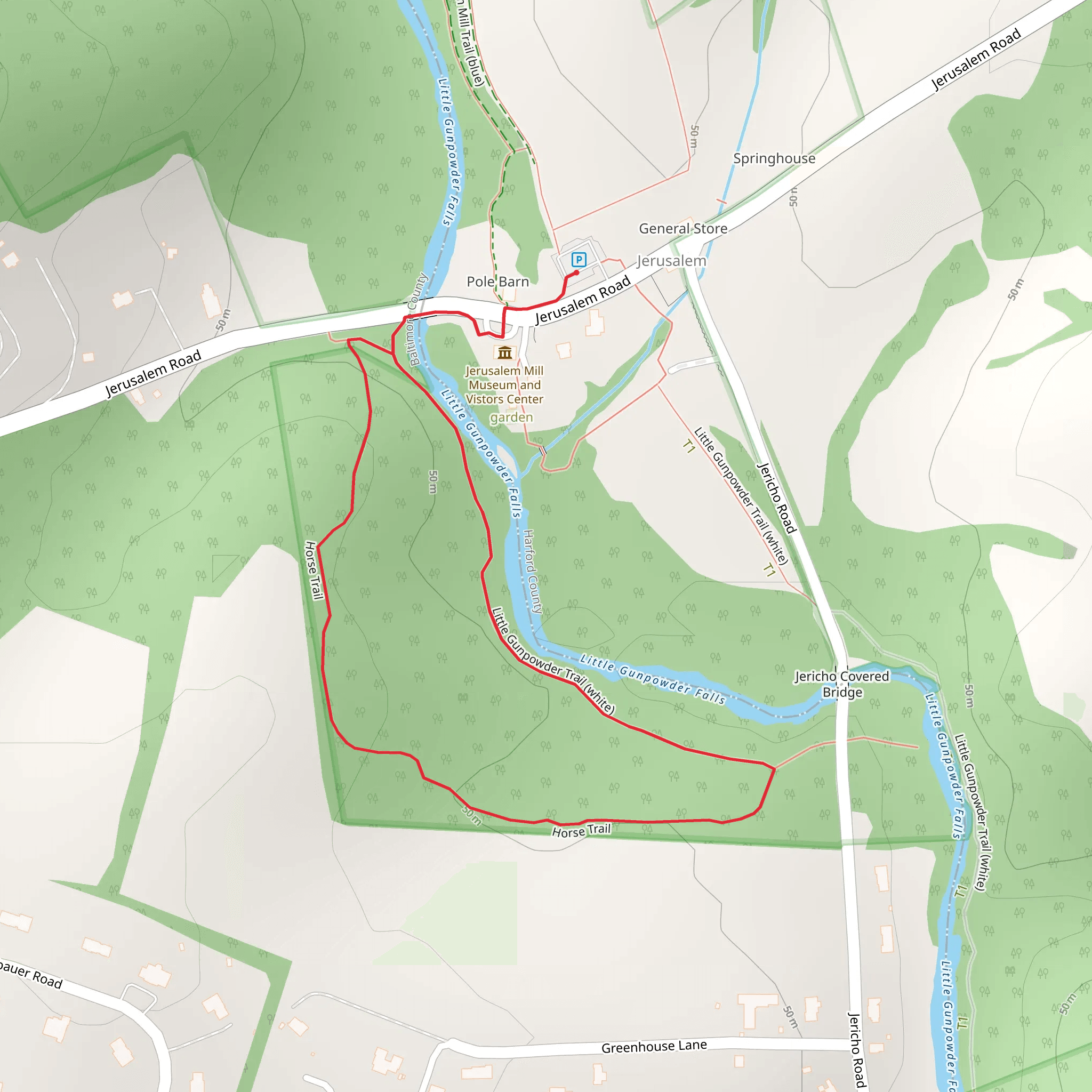 Little Gunpowder Falls Loop mobile static map