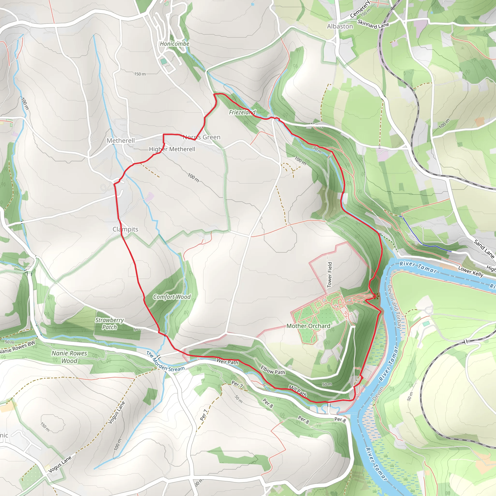 Metherell Loop mobile static map