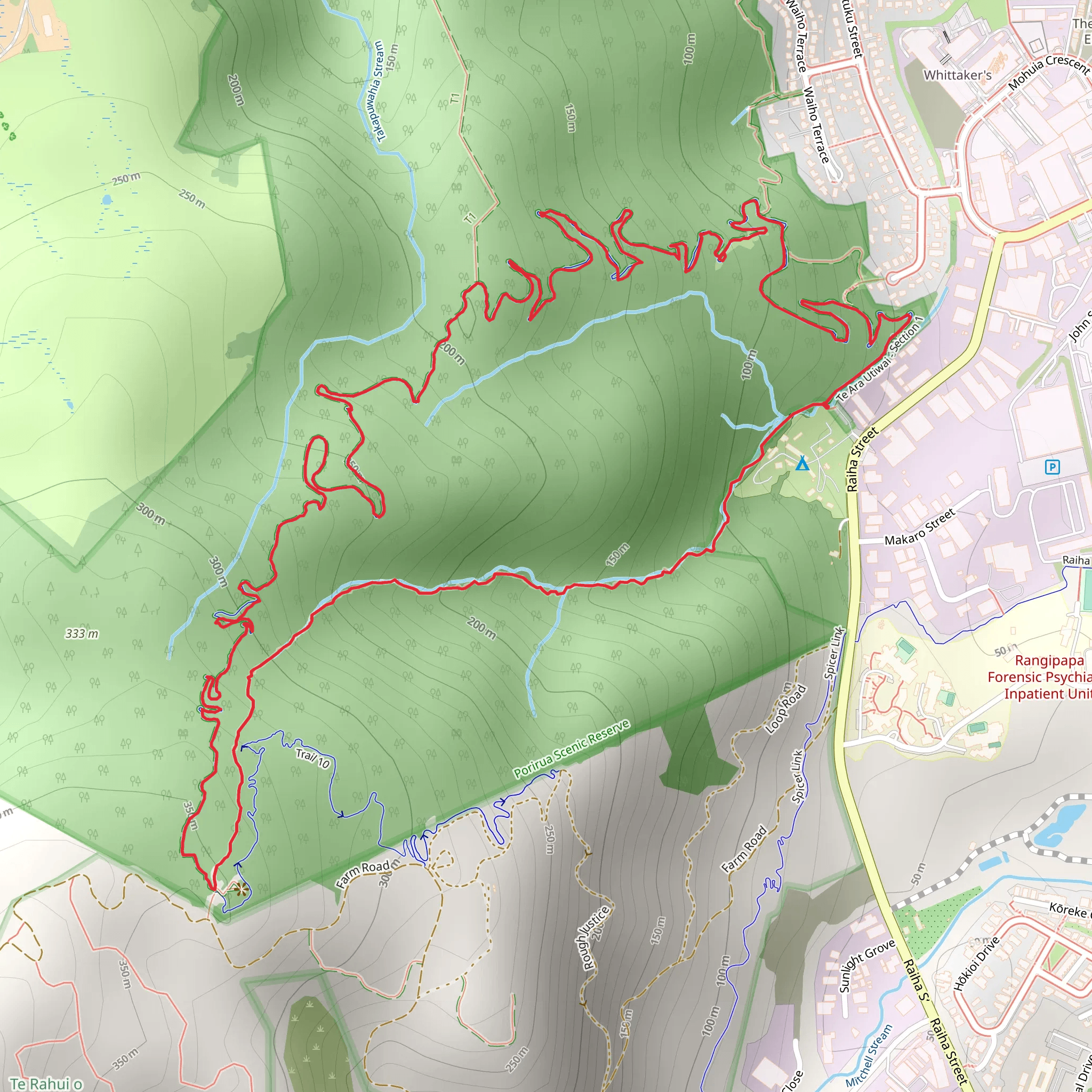 Te Ara Utiwai, Colonial Knob mobile static map