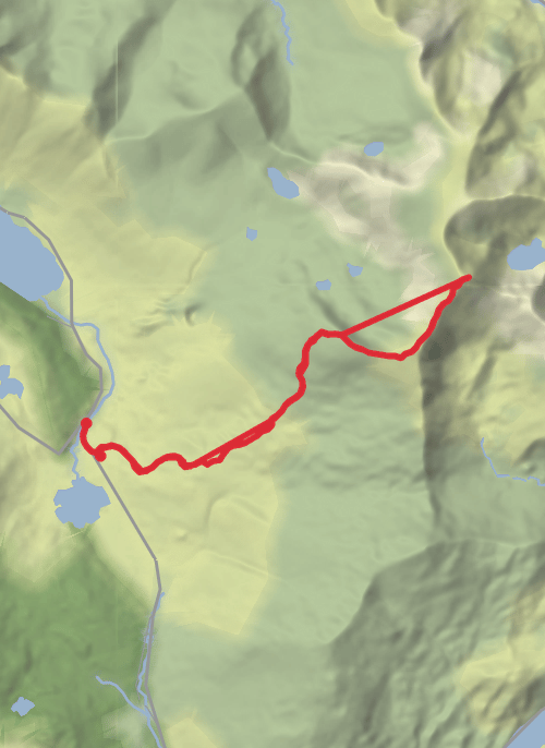 Yr Wyddfa (Snowdon) via Rhyd Ddu mobile static map