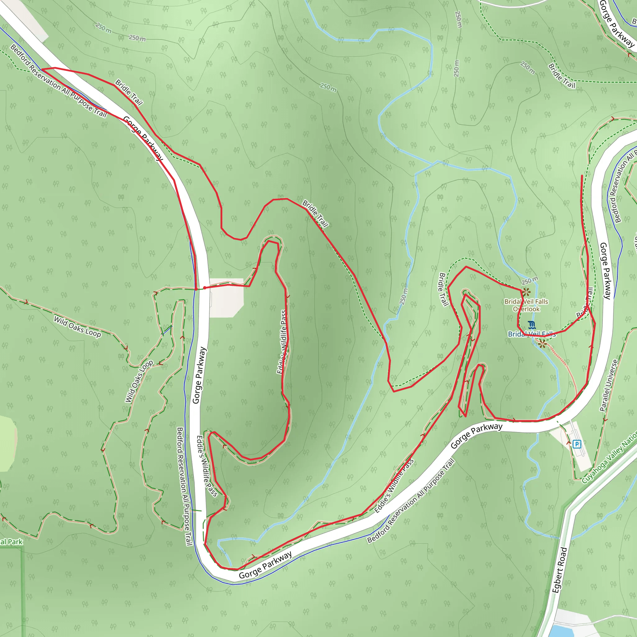 Eddie's Wildlife Pass and Bridle Loop Trail mobile static map
