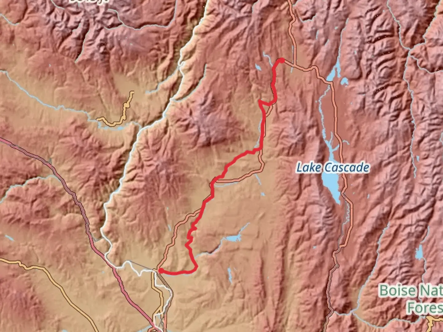 An image depicting the trail Weiser River Trail from East Main Street and its surrounding area.