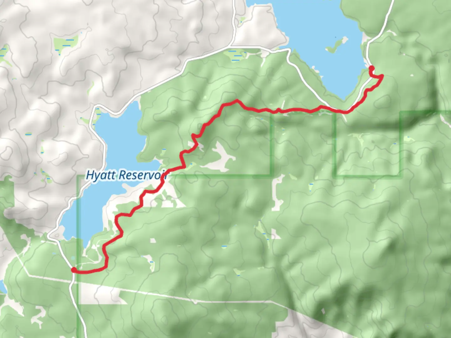 An image depicting the trail Pacific Crest Trail - Hyatt Lake recreation Area and its surrounding area.