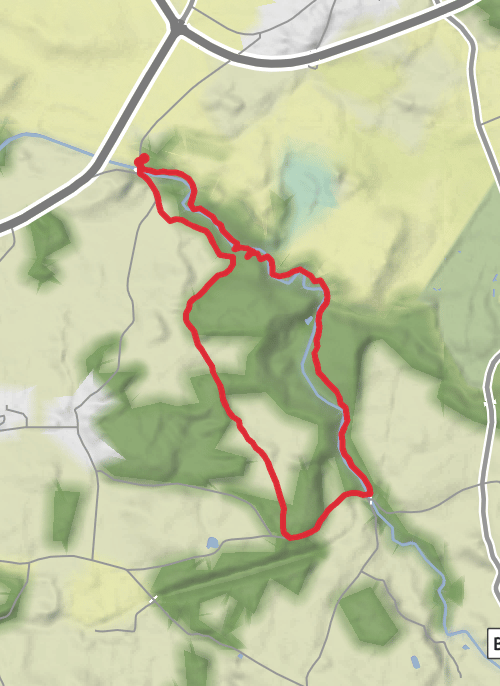 Hike on GELT WOODS CIRCULAR BRAMPTON CUMBRIA mobile static map