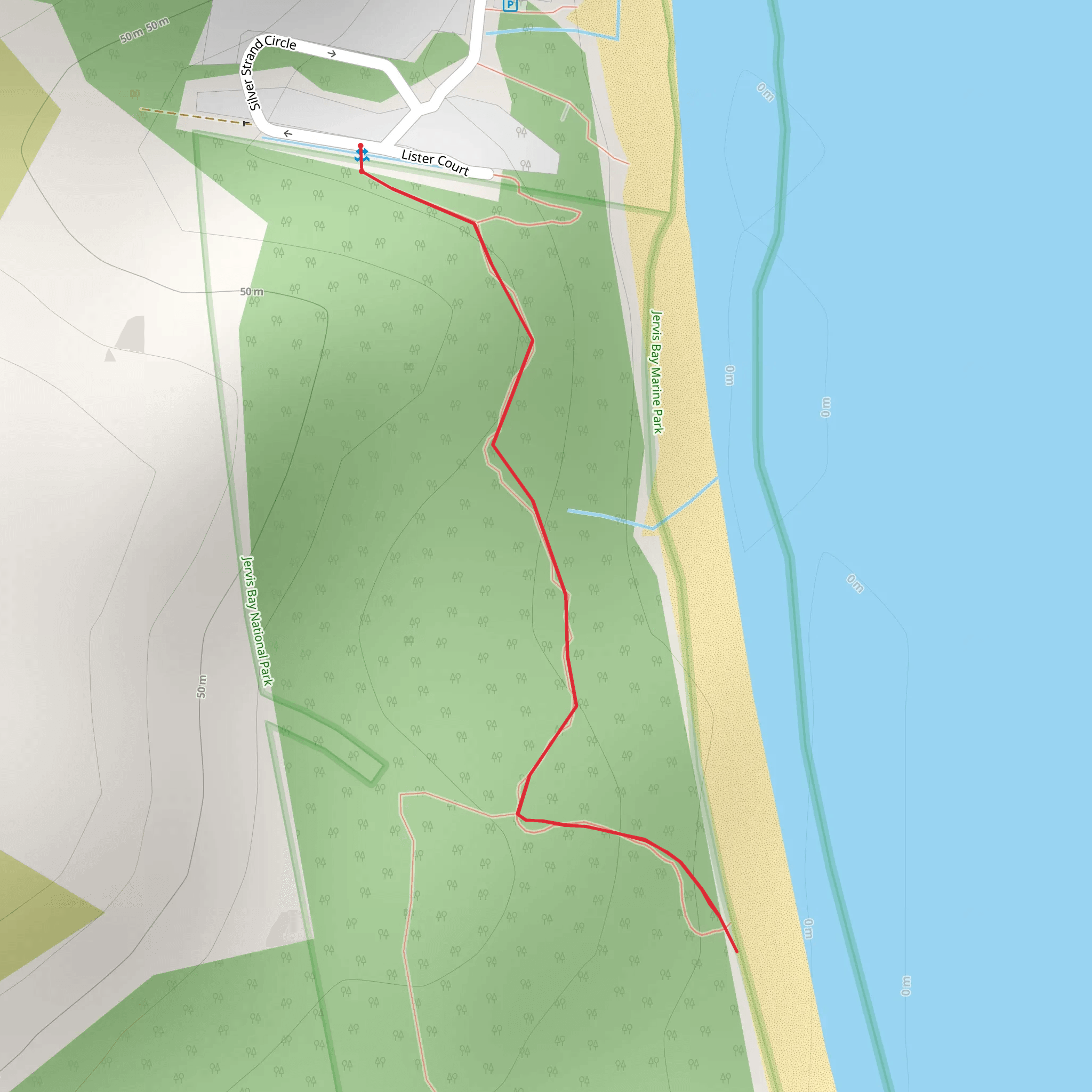 Hyams Beach Trail mobile static map