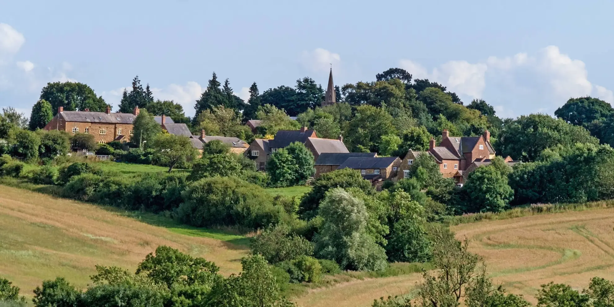 An image depicting the trail Jubilee Way from Leicestershire to Lincolnshire and its surrounding area.