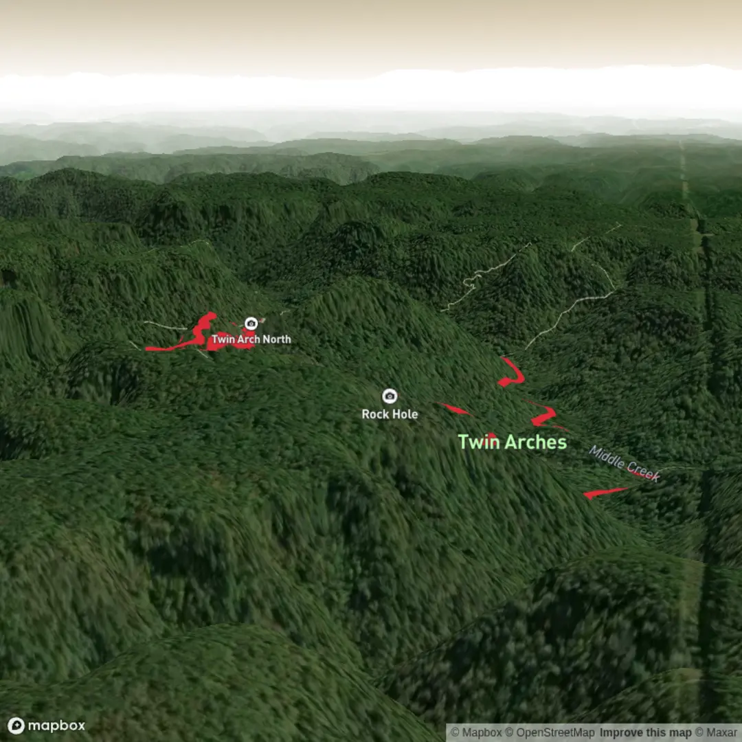 An image depicting the trail Middle Creek and Charit Creek Loop and its surrounding area.