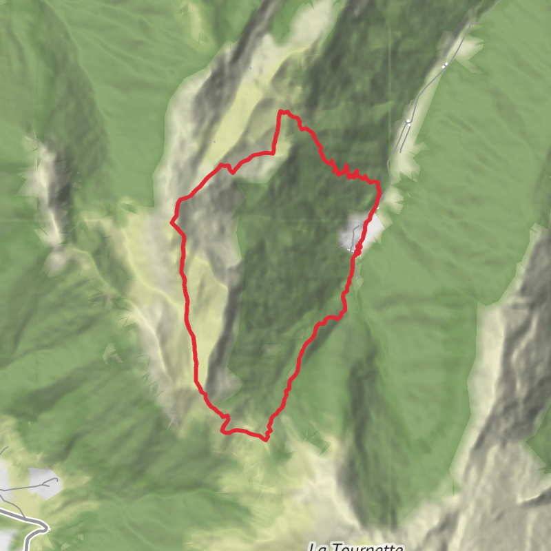 A map preview of the recording Thônes Walking.