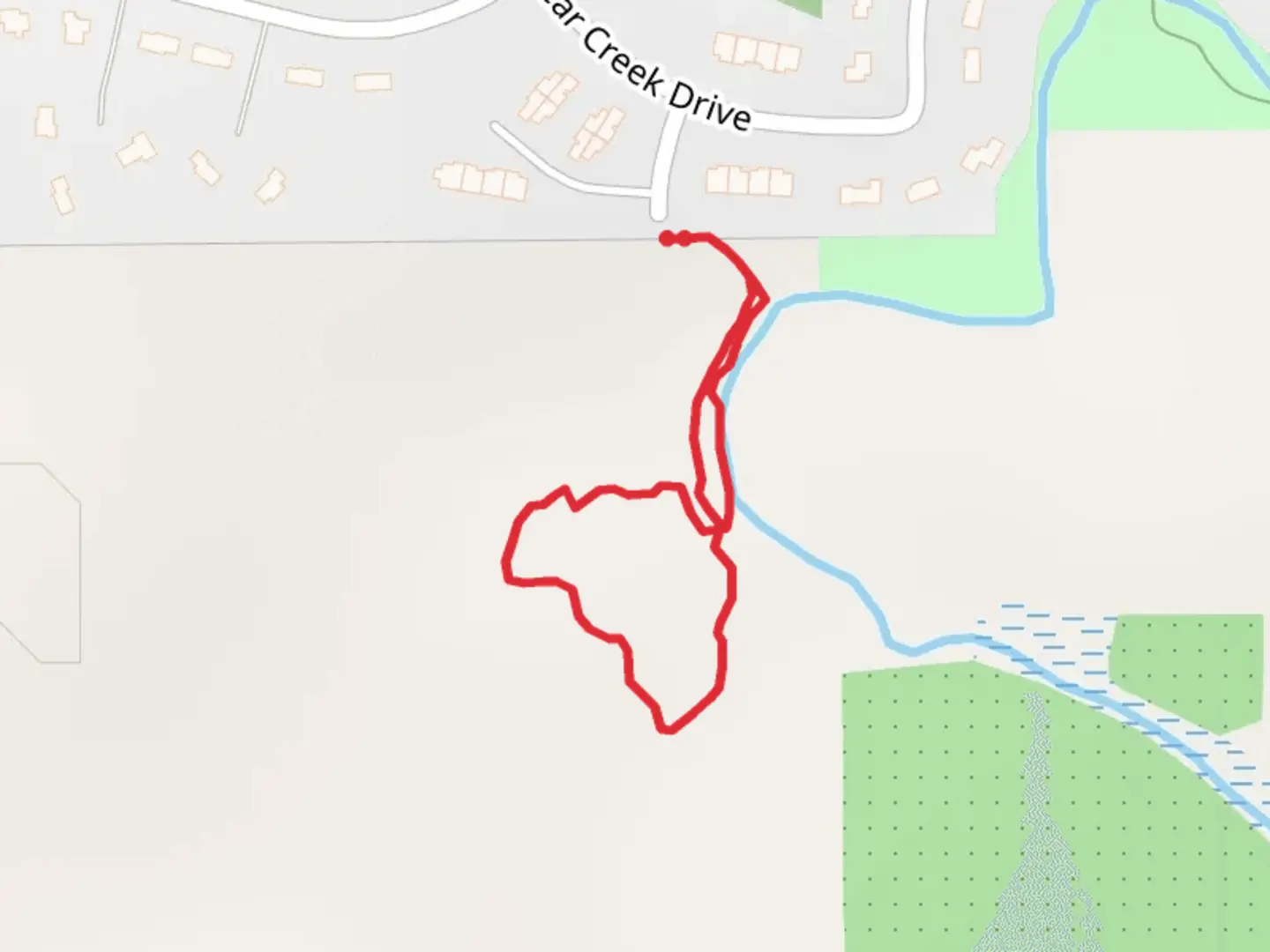 An image depicting the trail Bear Creek Loop and its surrounding area.