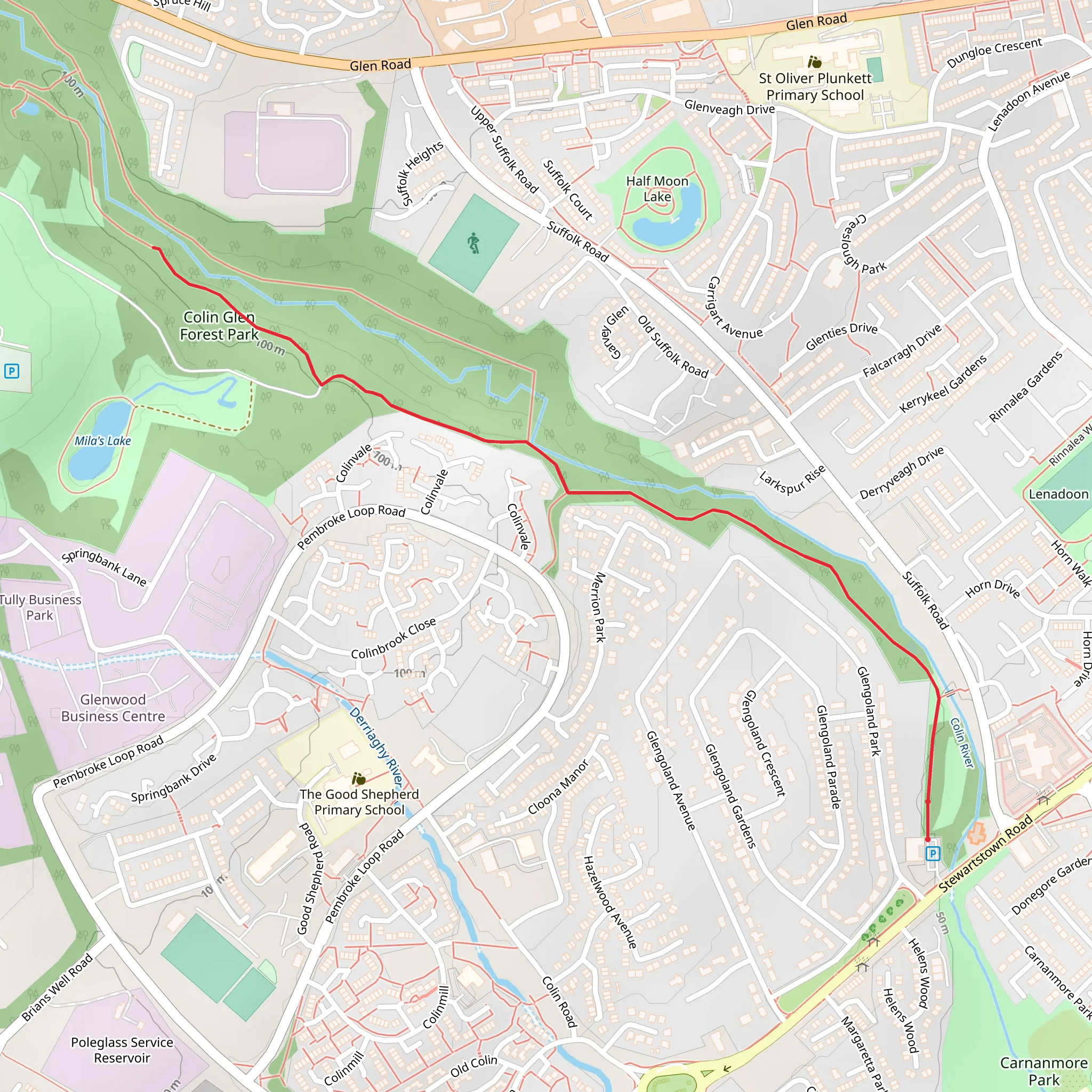 Gruffalo Trail - Colin Glen mobile static map
