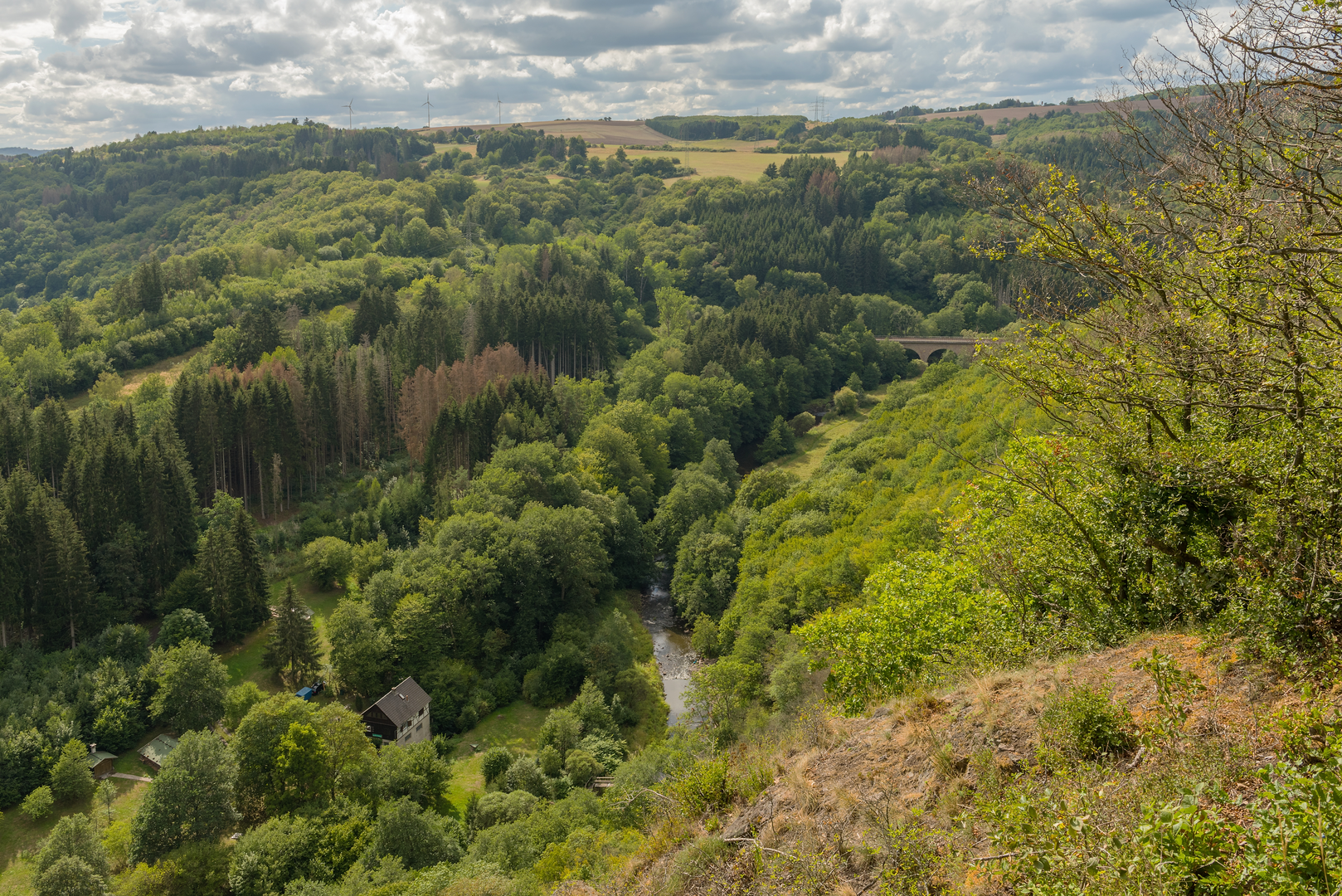 An image depicting the trail Natur-Erlebnisweg Schinderhannes and its surrounding area.