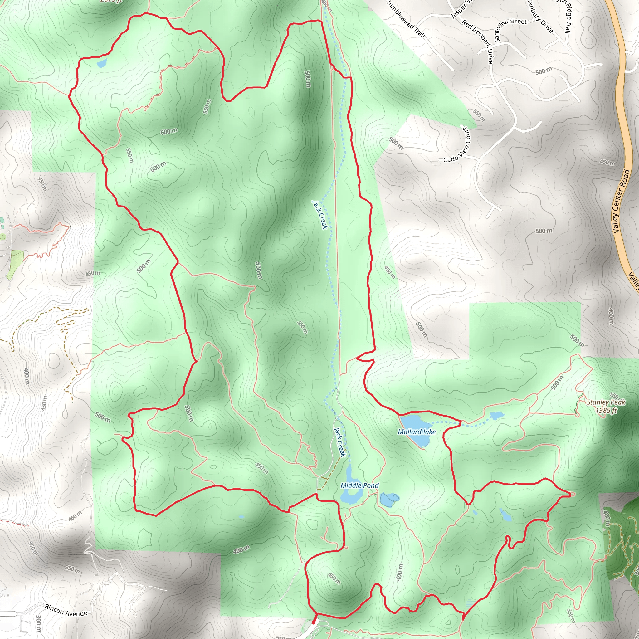 Sage Trail, Hidden Spring Trail and Cougar Ridge Trail Loop mobile static map