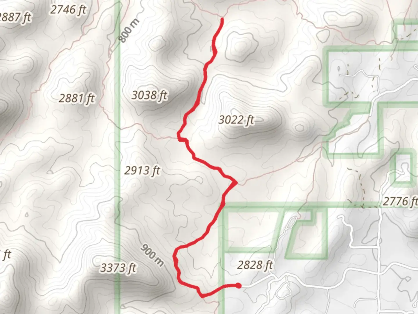 An image depicting the trail Thunderbird Trail and its surrounding area.