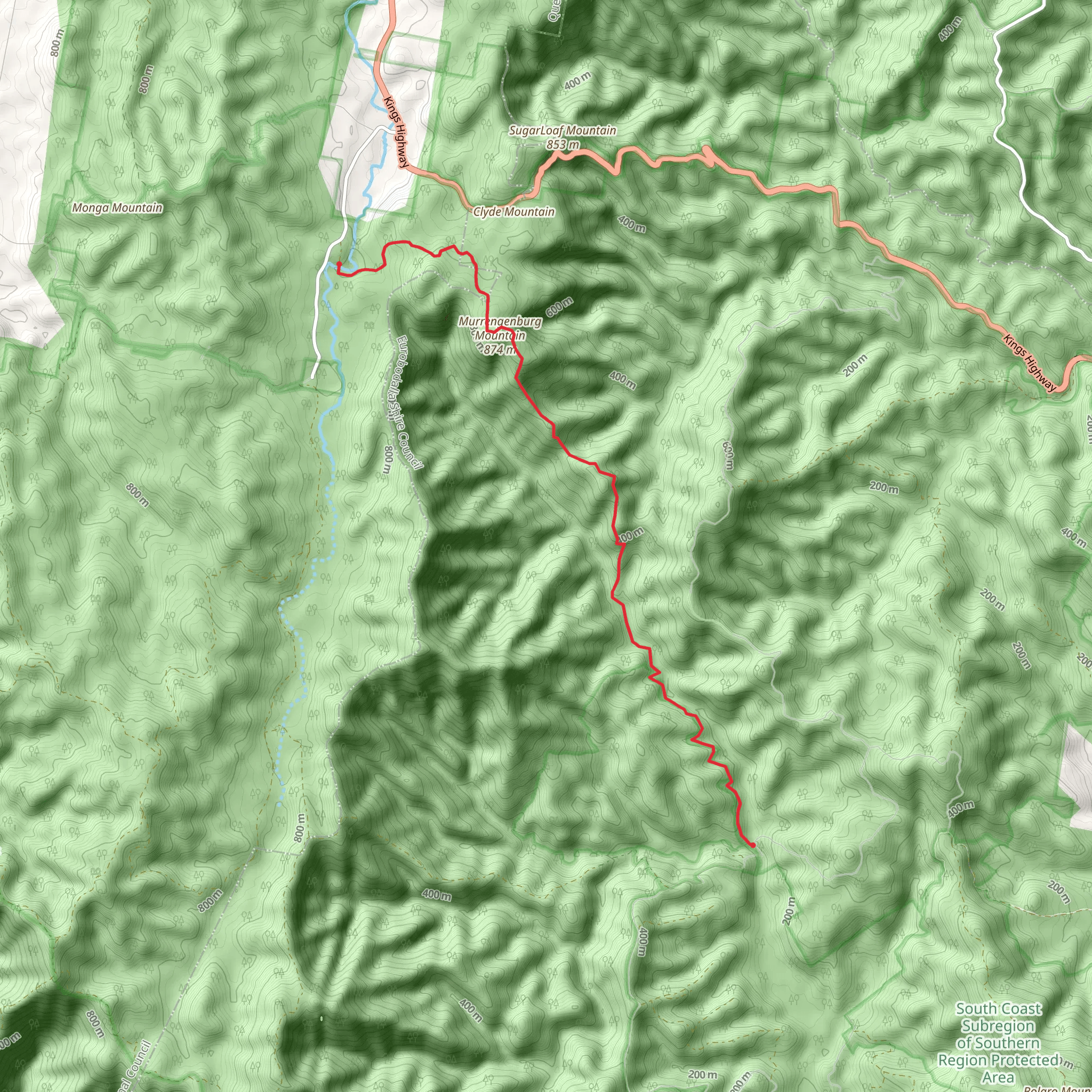 Couranga Track mobile static map