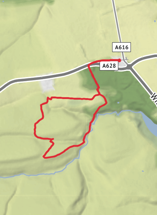 Hike from Sheffield mobile static map