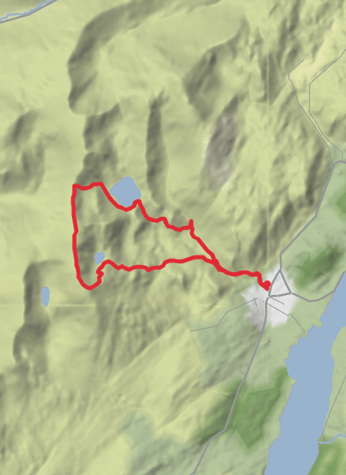 Hike from Coniston mobile static map