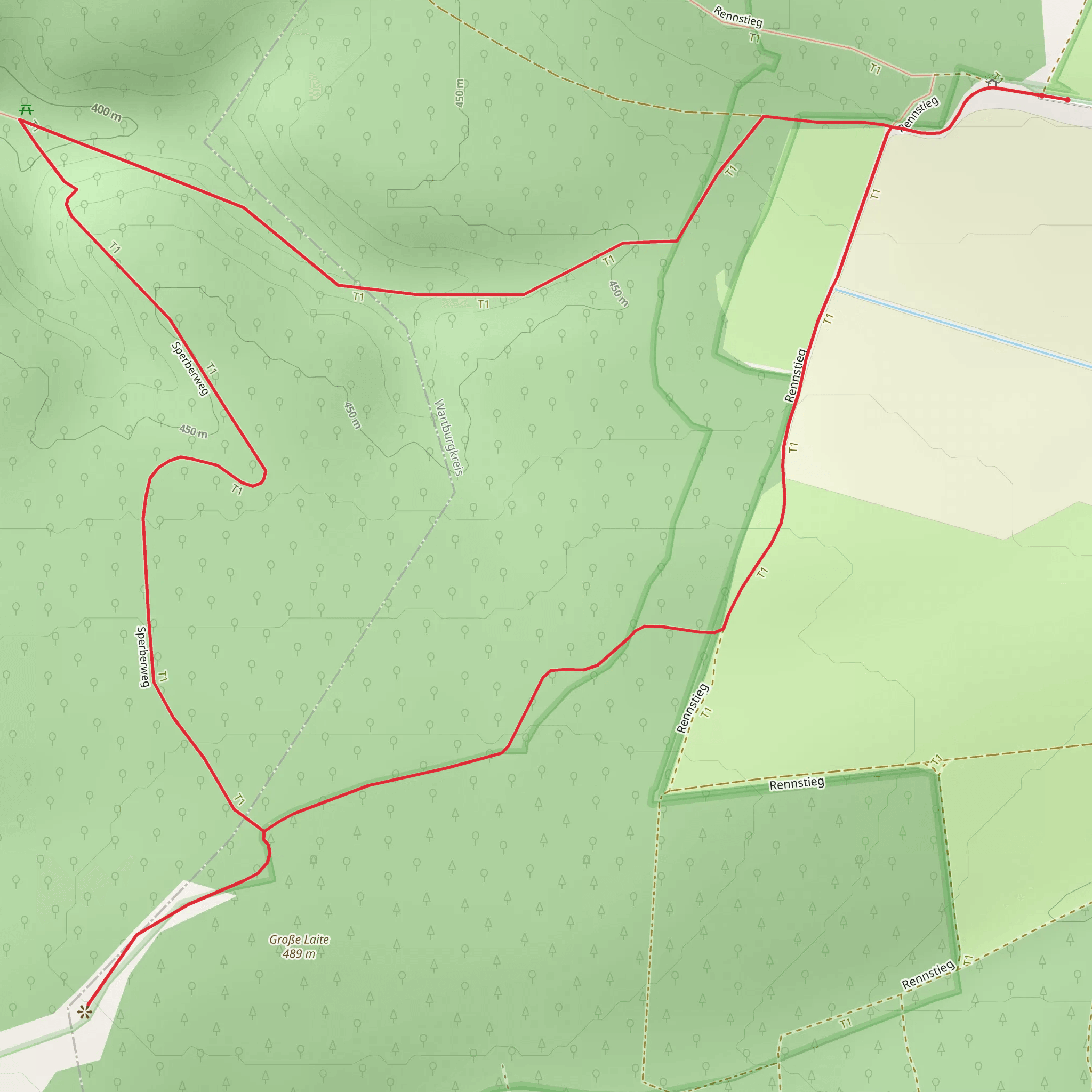 Wartburg Blick Loop mobile static map