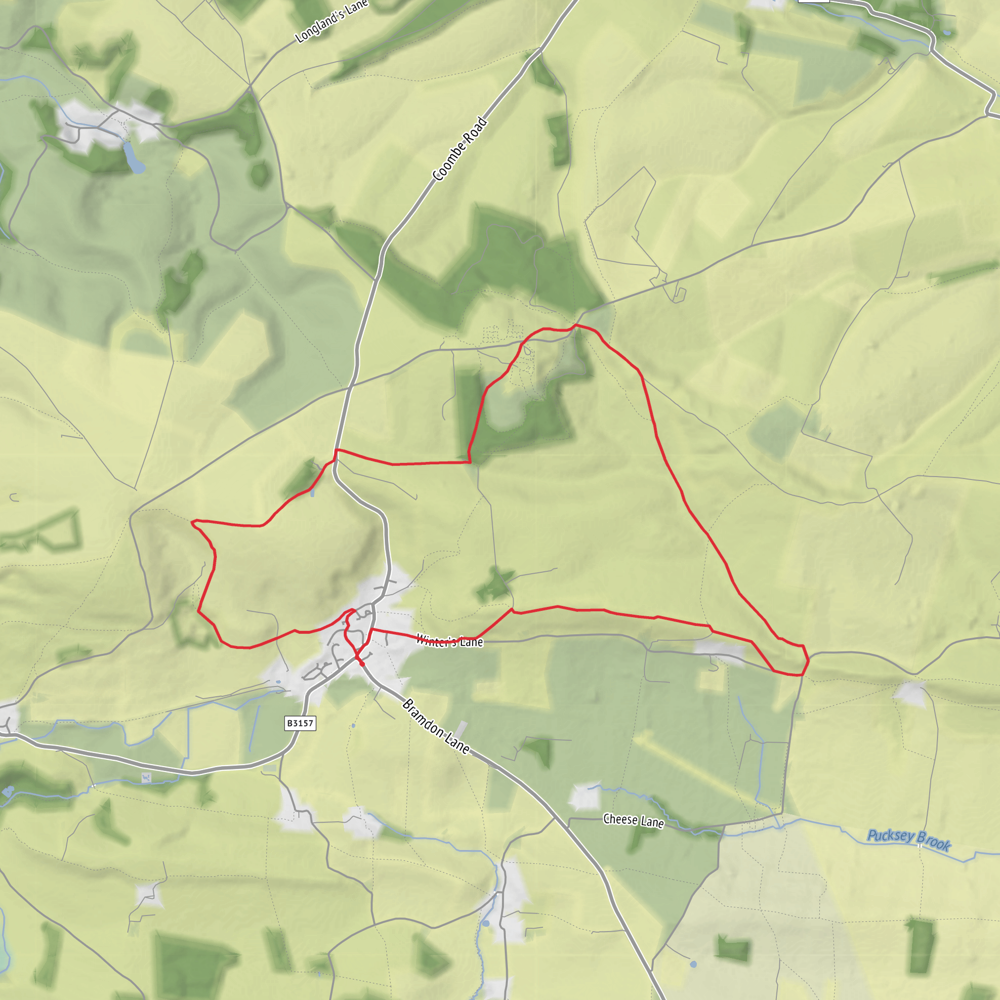 Portesham Loop via Hardy's Monument and Hell Bottom mobile static map