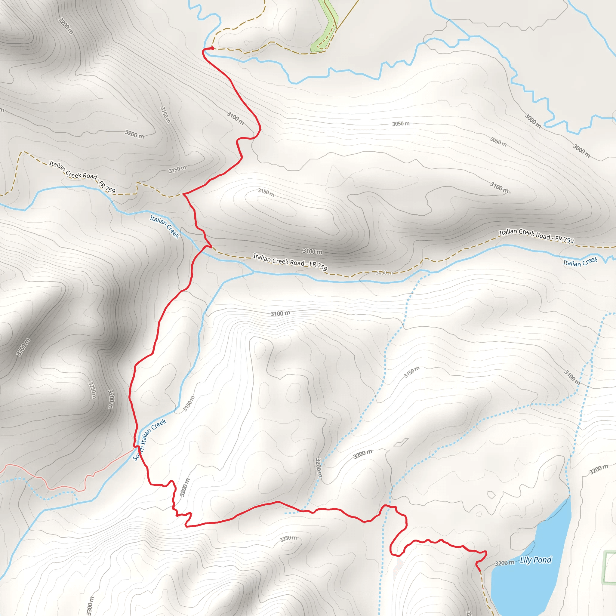 Lily Pond Trail mobile static map