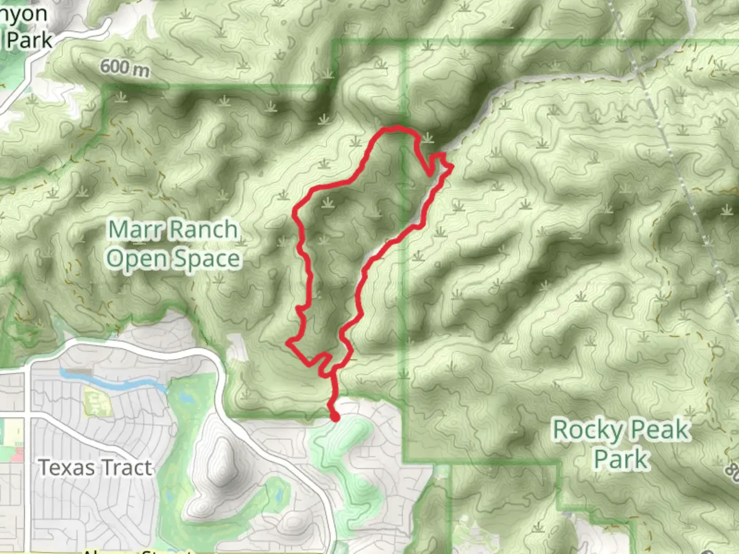 An image depicting the trail Las Llajas Canyon and Marr Ranch Loop Trail and its surrounding area.
