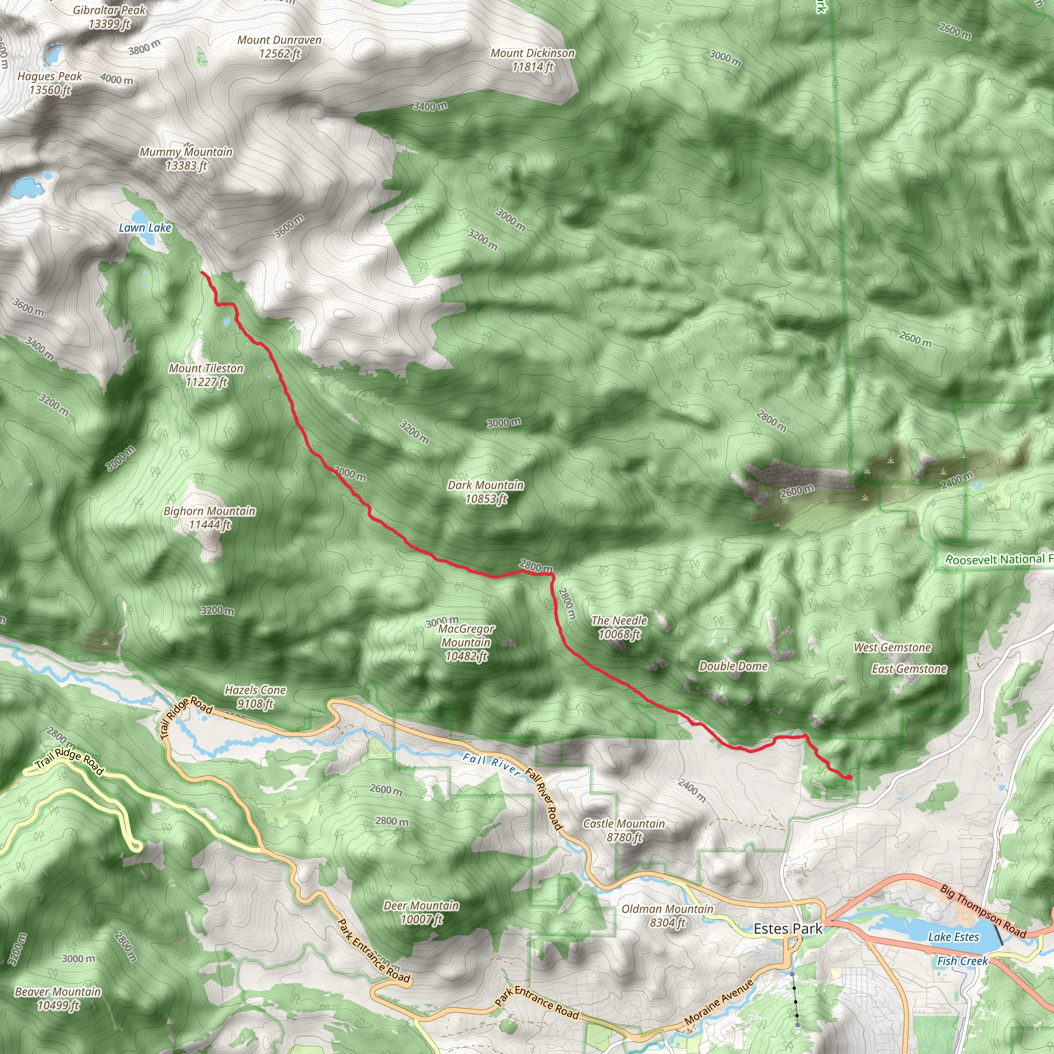 Black Canyon Creek mobile static map