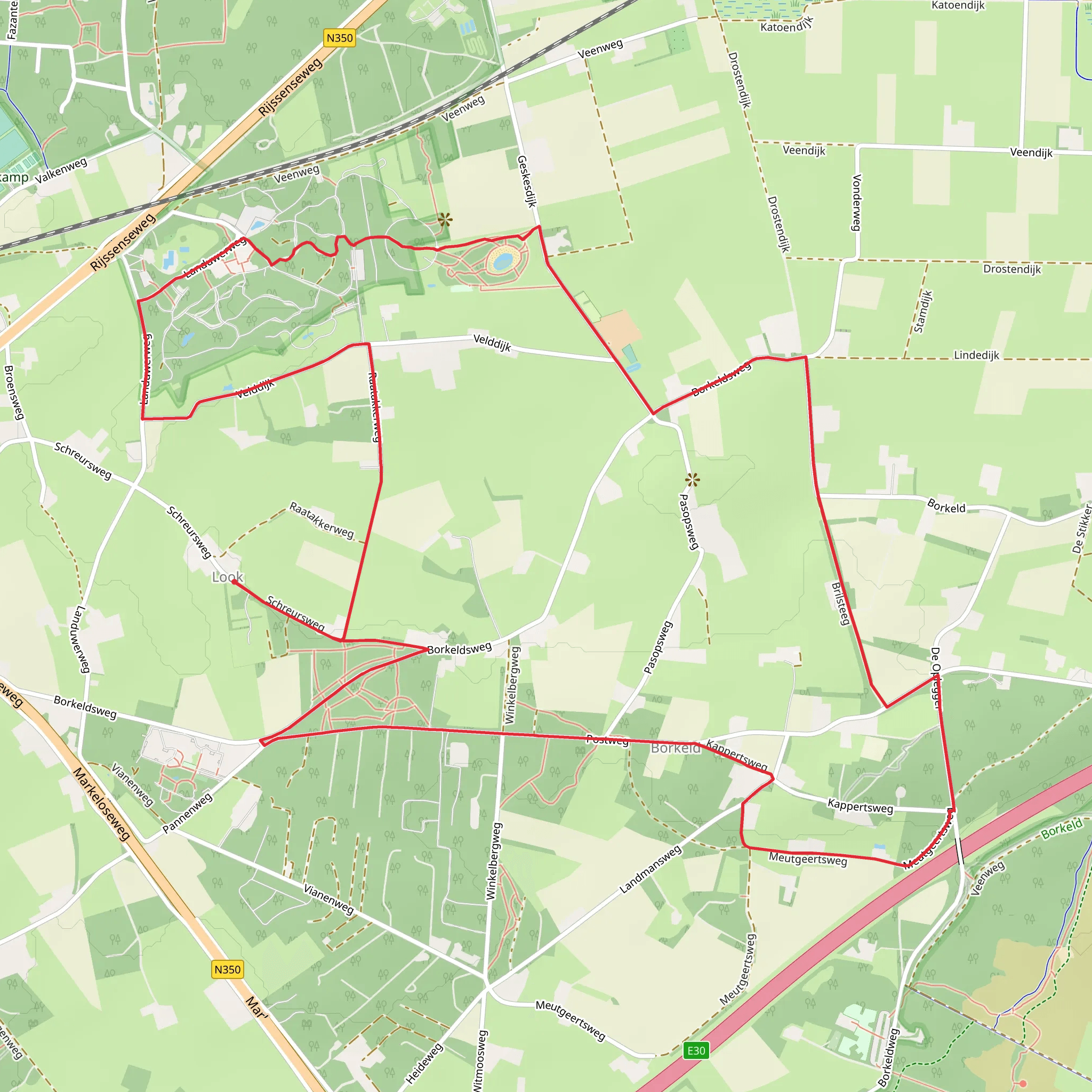 Raatakker Weg and Brilsteeg Loop mobile static map