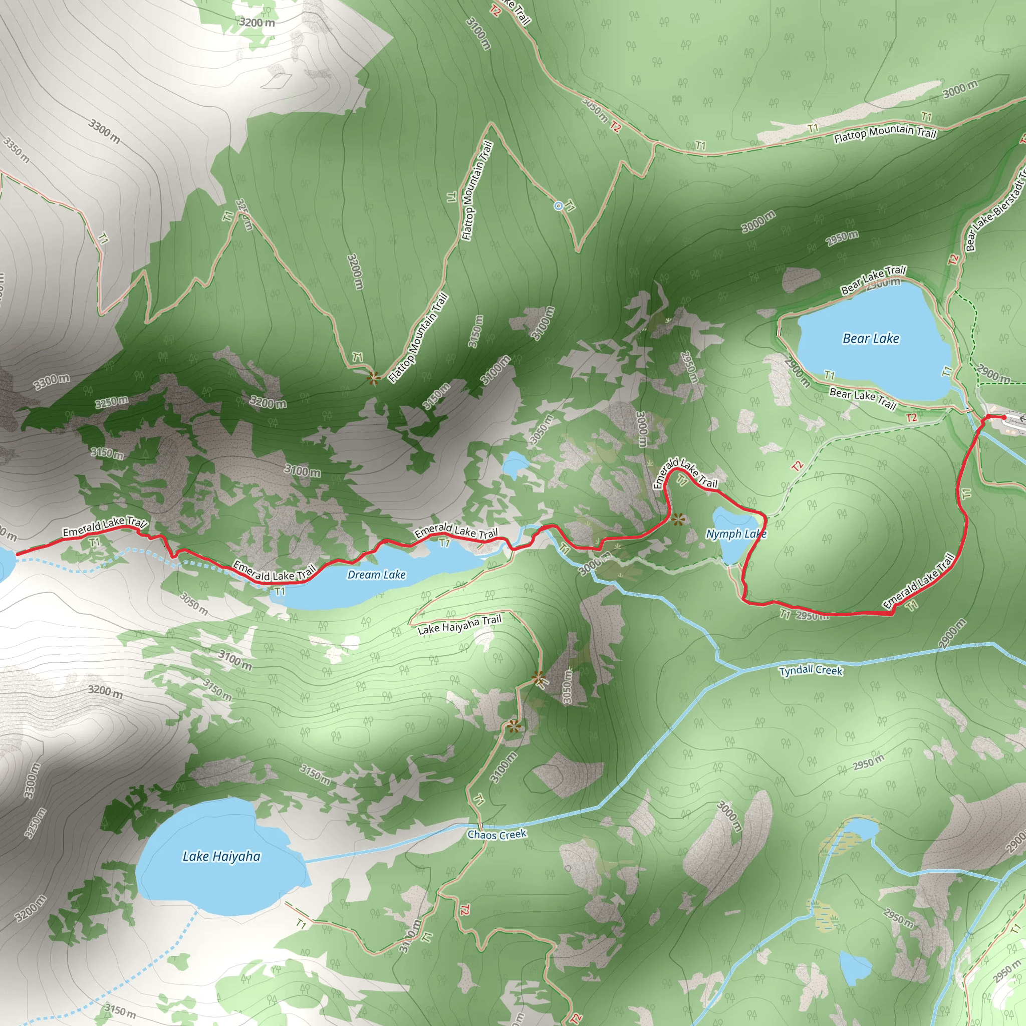 Emerald Lake Trail mobile static map