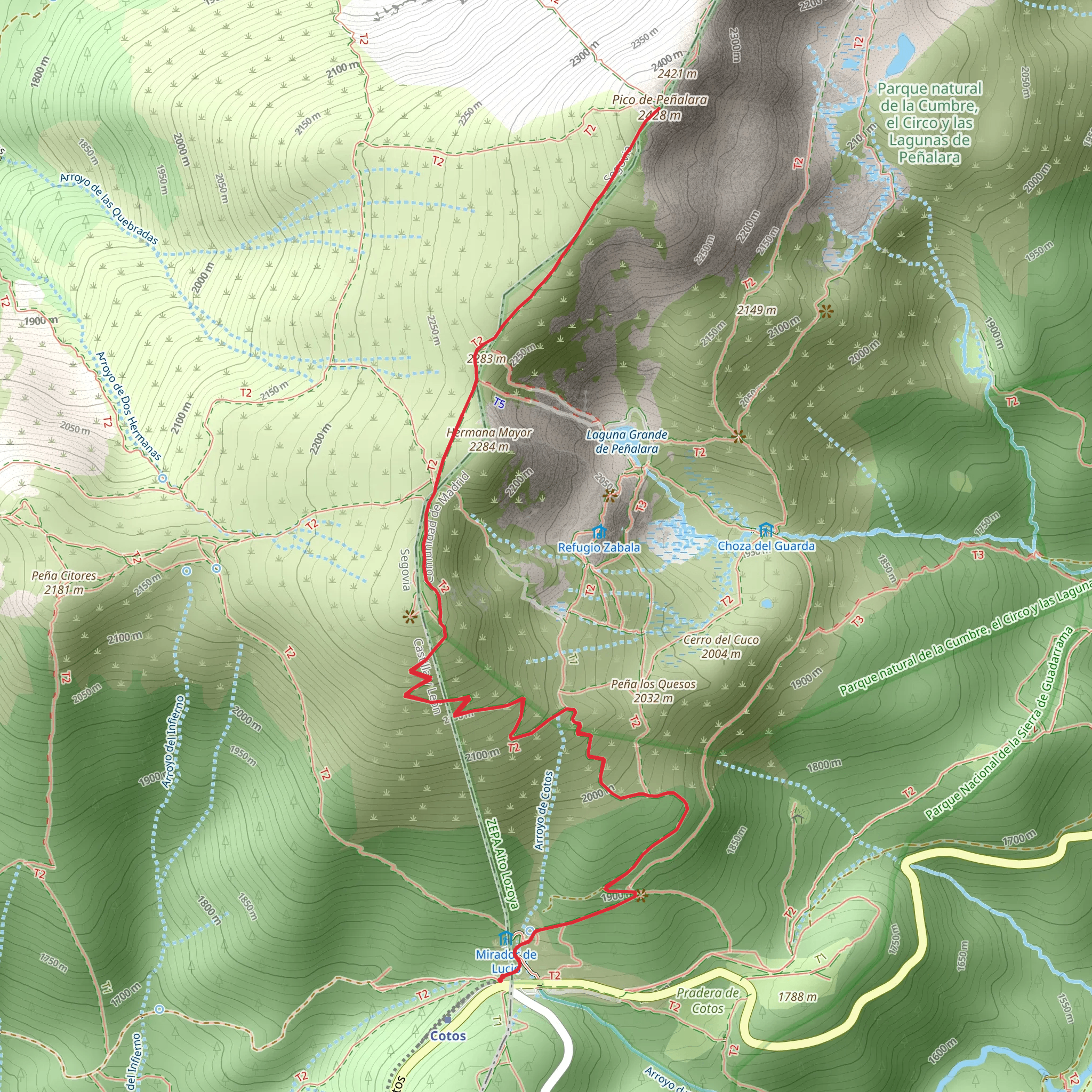Cotos-Peñalara mobile static map