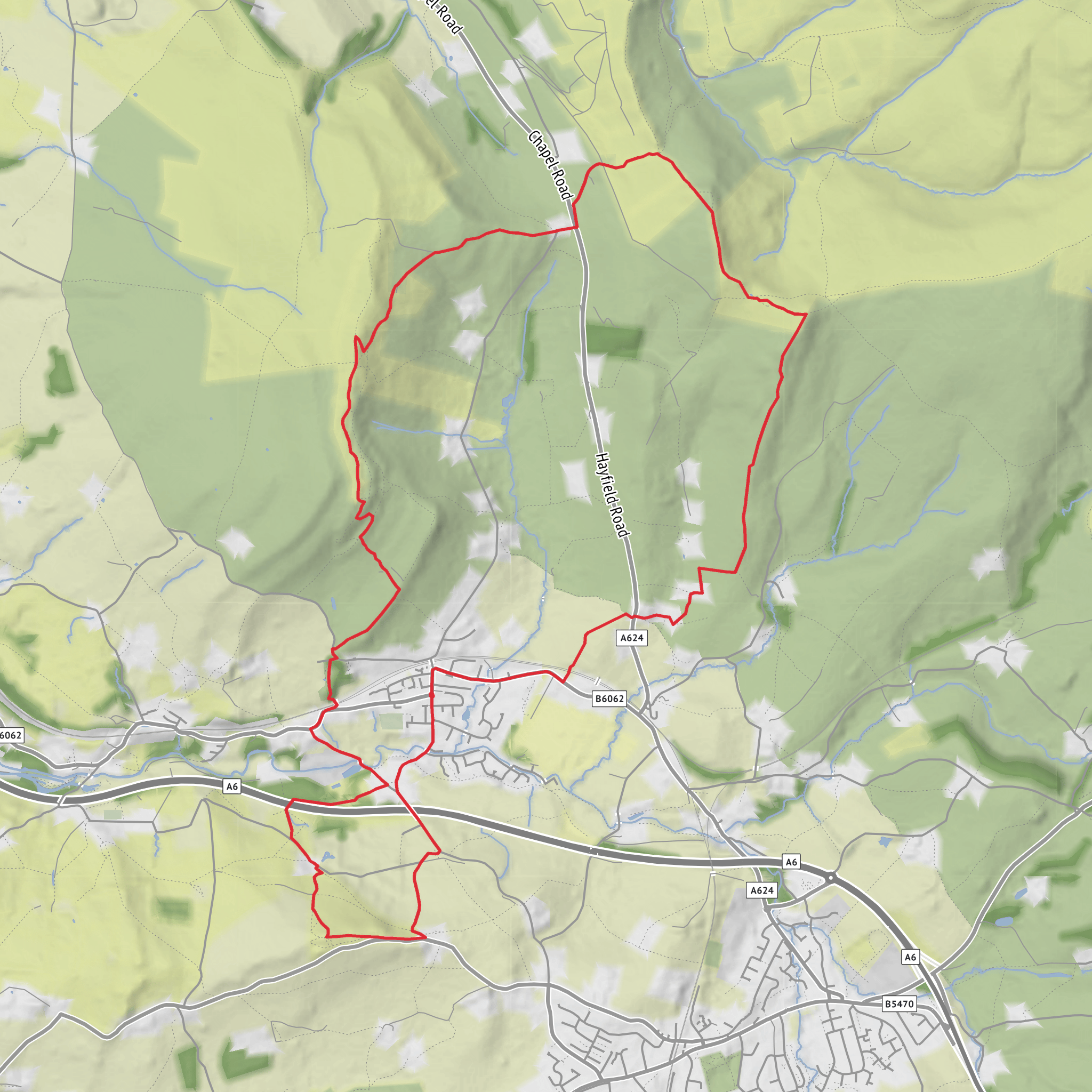 Chinley Churn and Mount Famine mobile static map