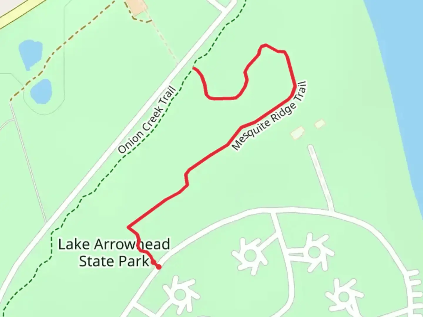 An image depicting the trail Mesquite Ridge Trail and its surrounding area.