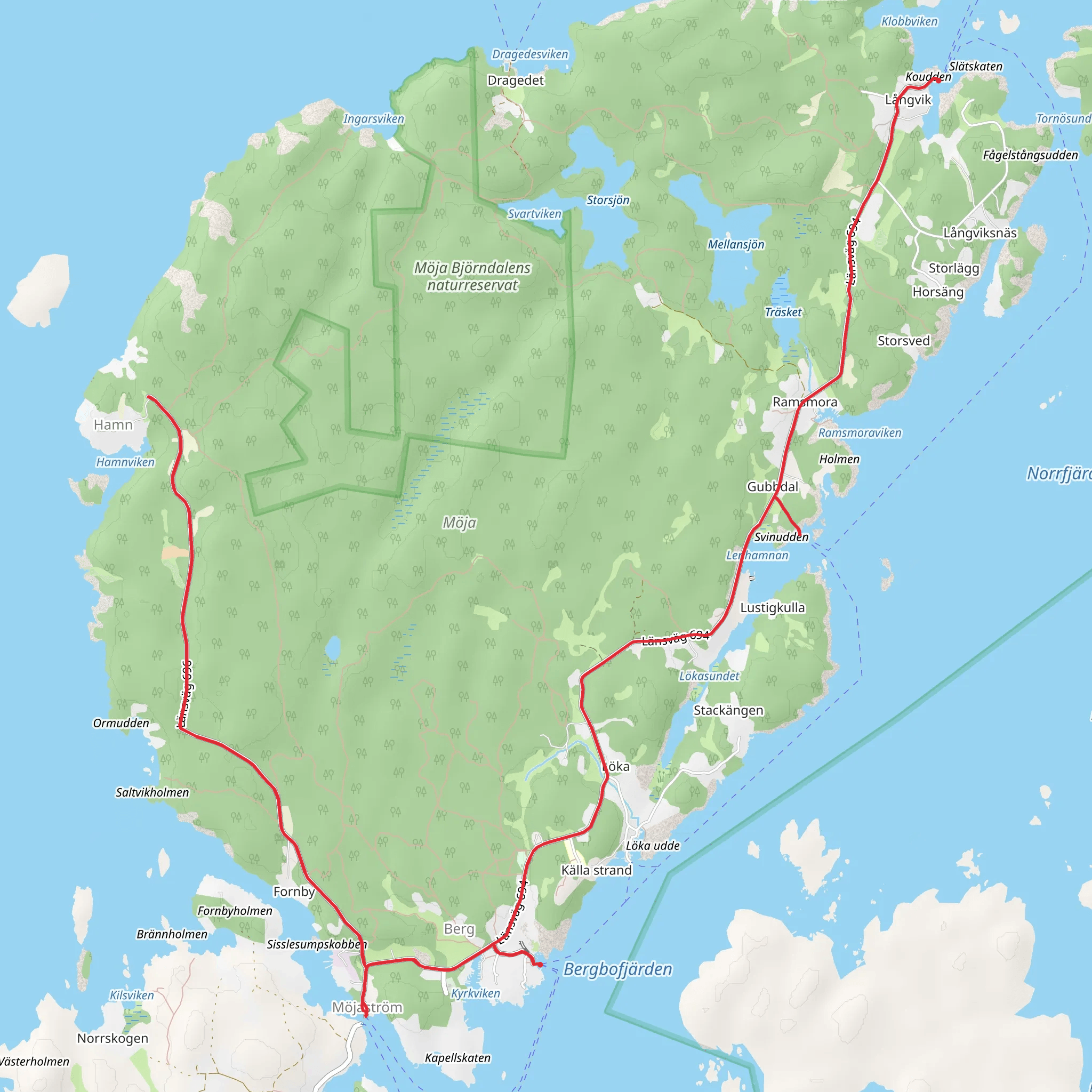 Stockholm Archipelago Trail - Möja mobile static map
