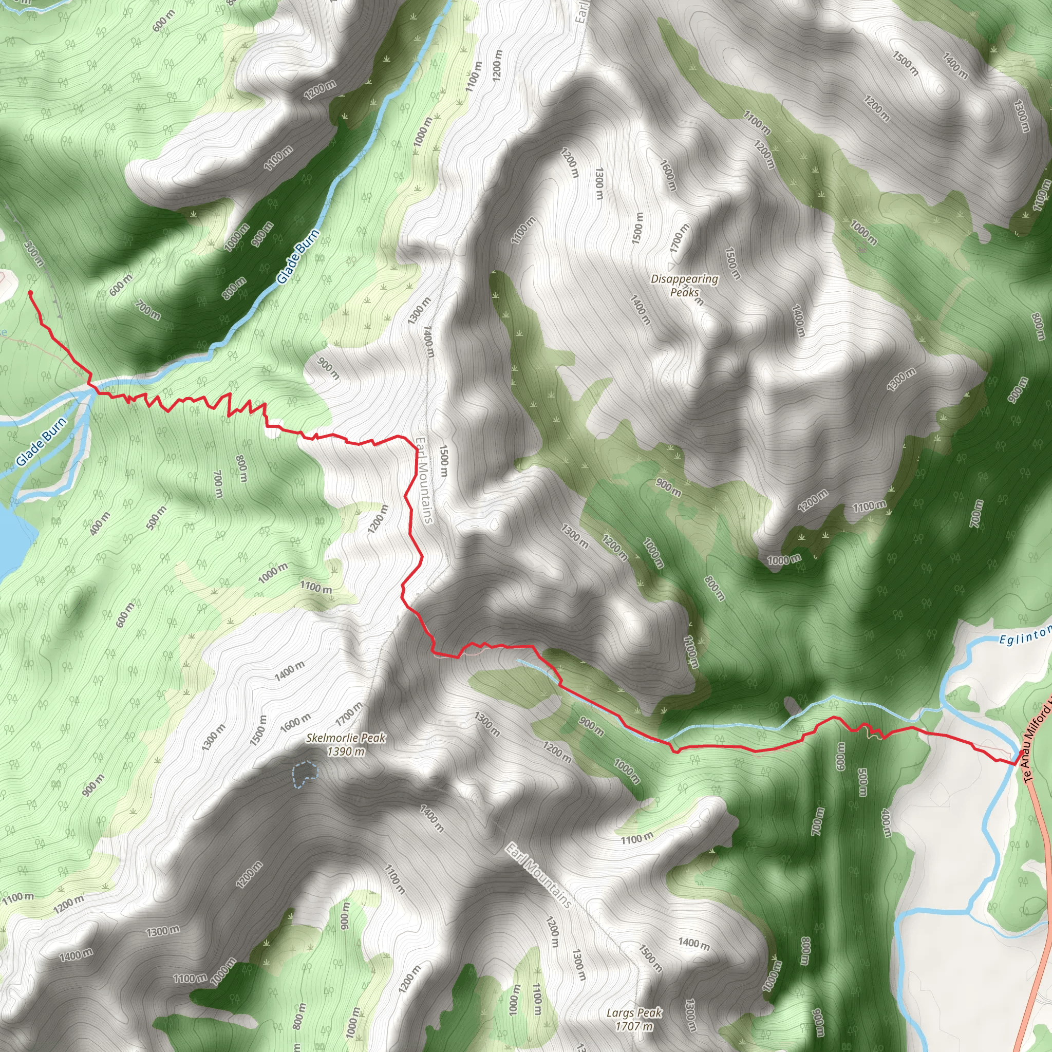 Dore Pass Route mobile static map