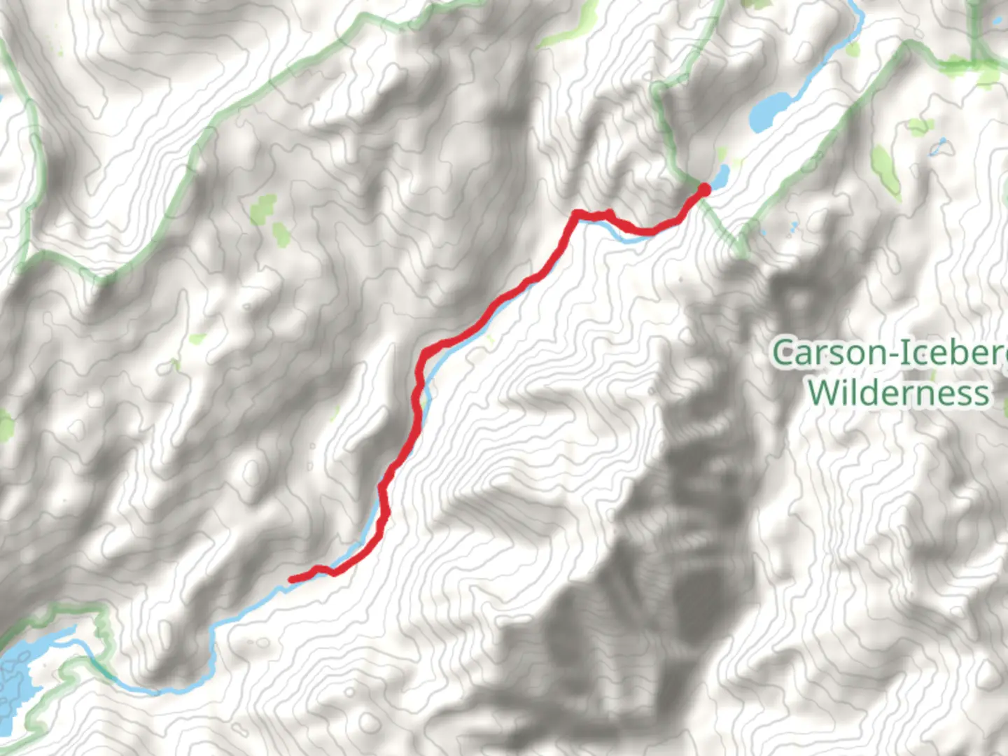 An image depicting the trail Highland Lakes and Creek Trail and its surrounding area.