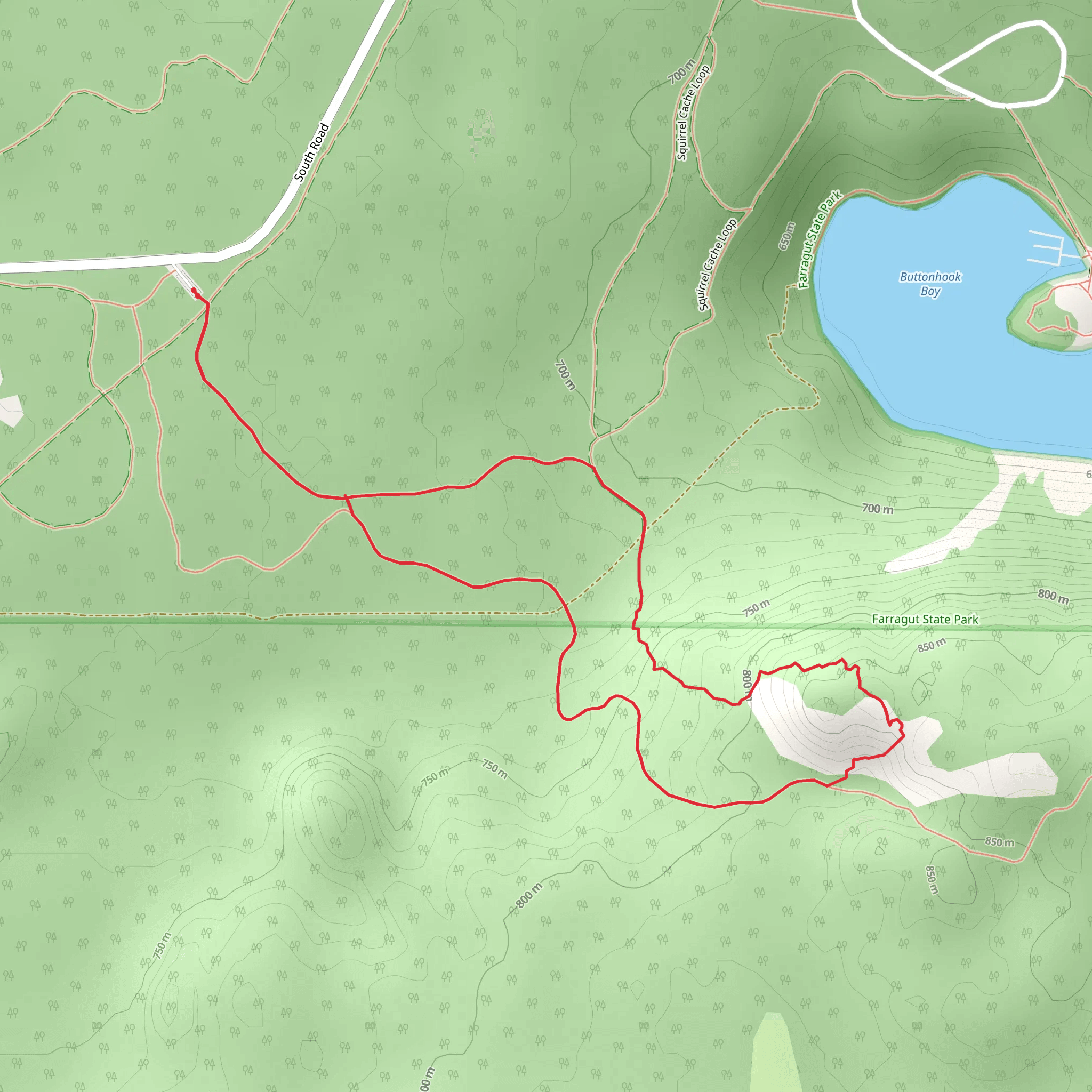Highpoint Loop Trail mobile static map