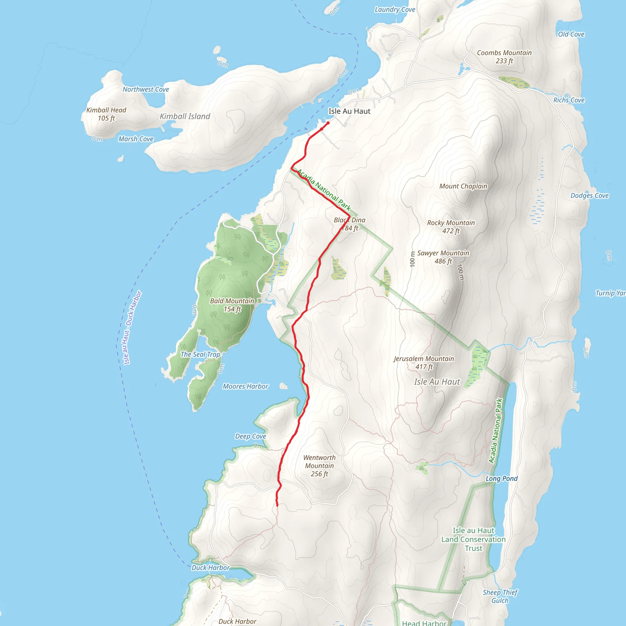 Black Dina Trail mobile static map