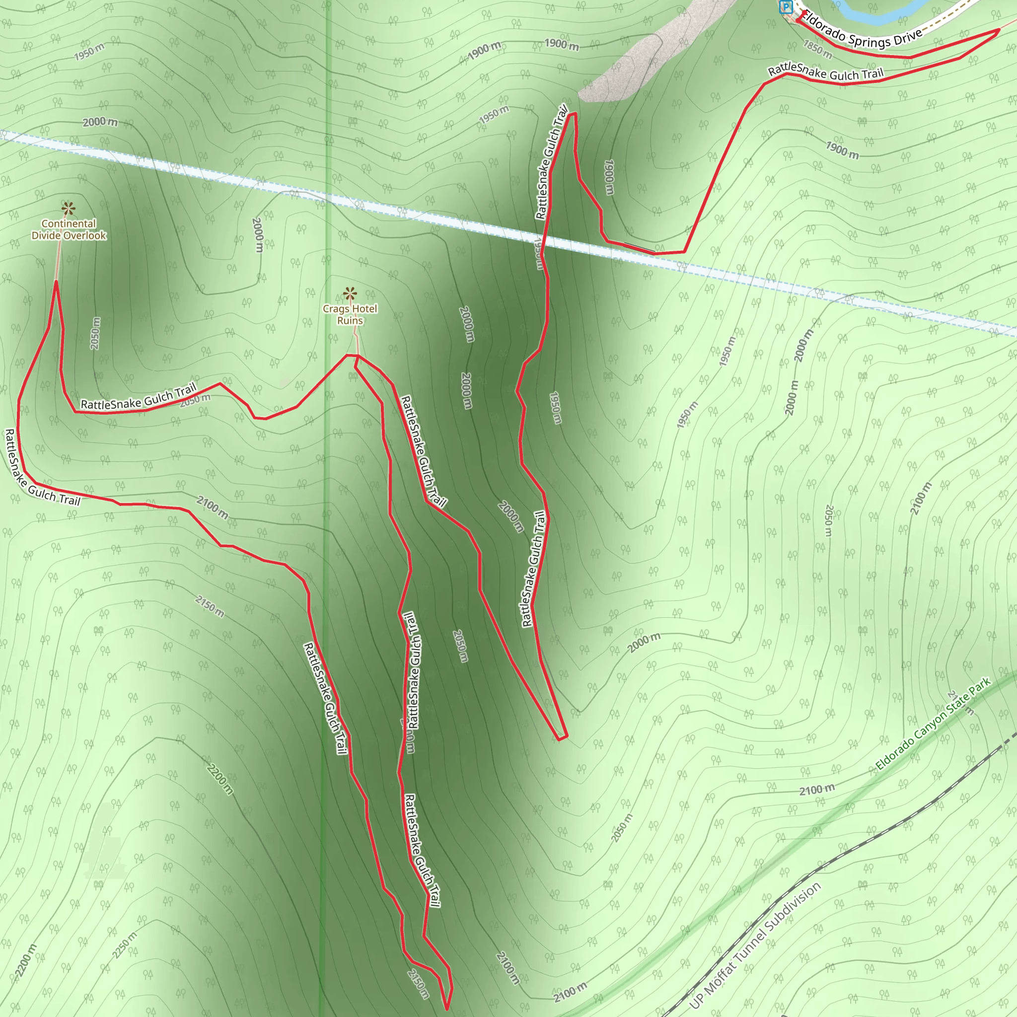 RattleSnake Gulch Loop Trail mobile static map