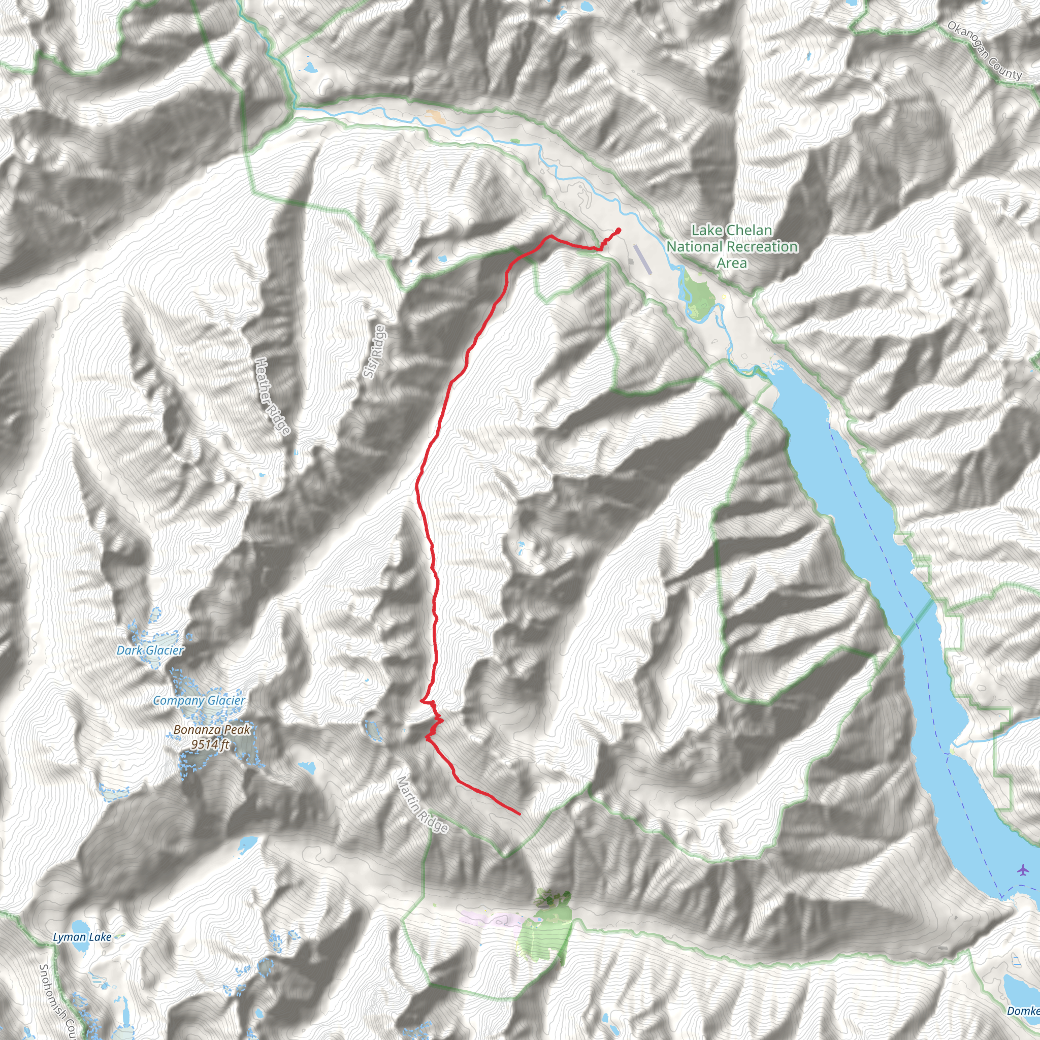 Company Creek Trail mobile static map