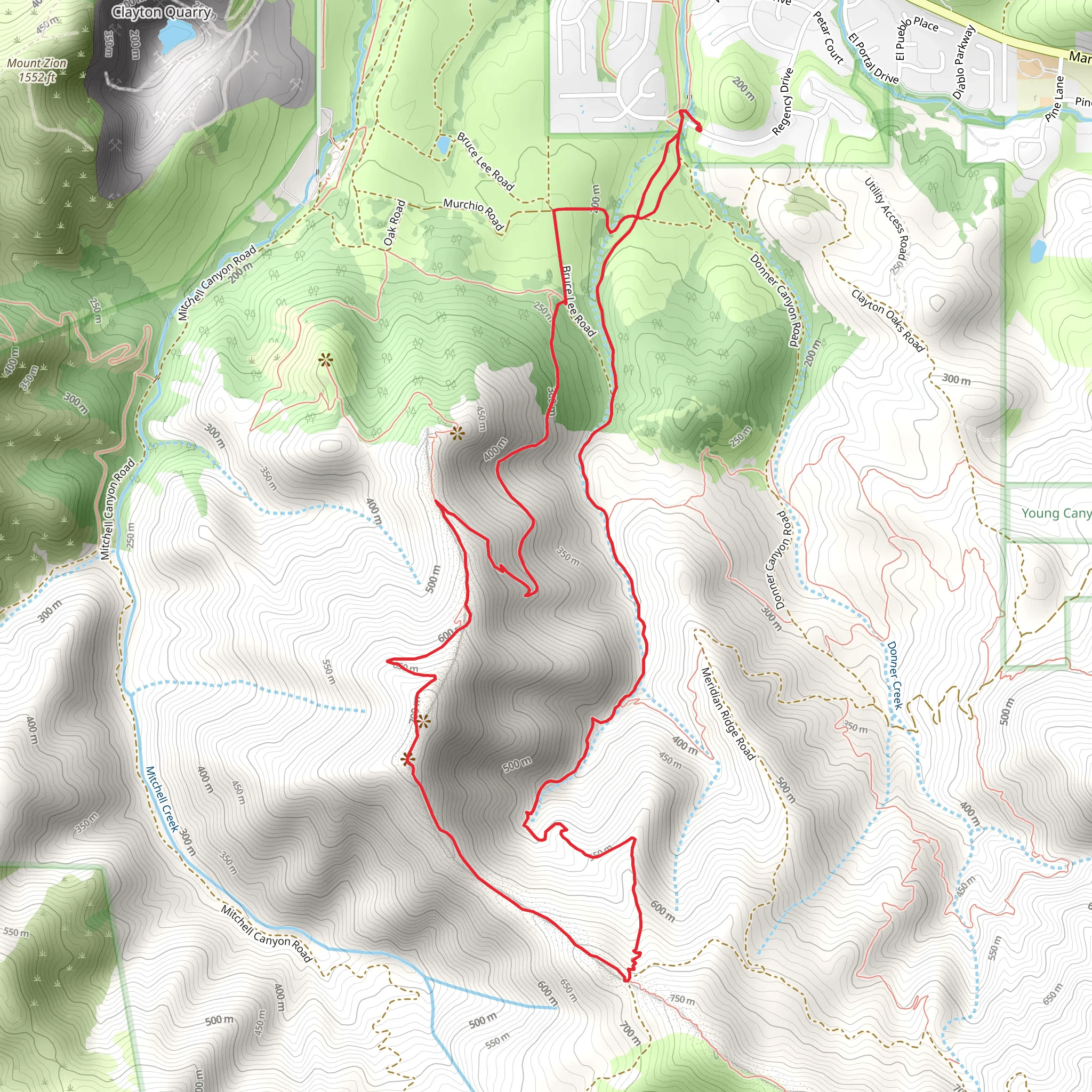 Eagle Peak and ADT California Loop mobile static map