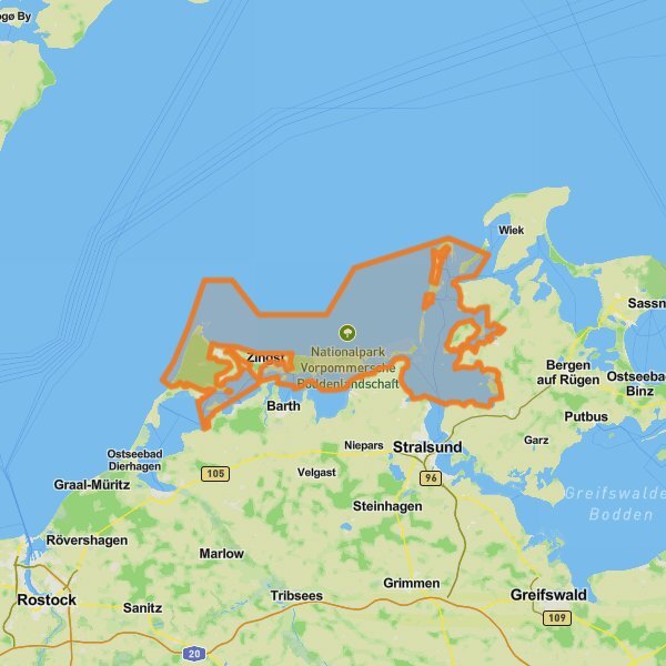 Western Pomerania Lagoon Area National Park mobile static map