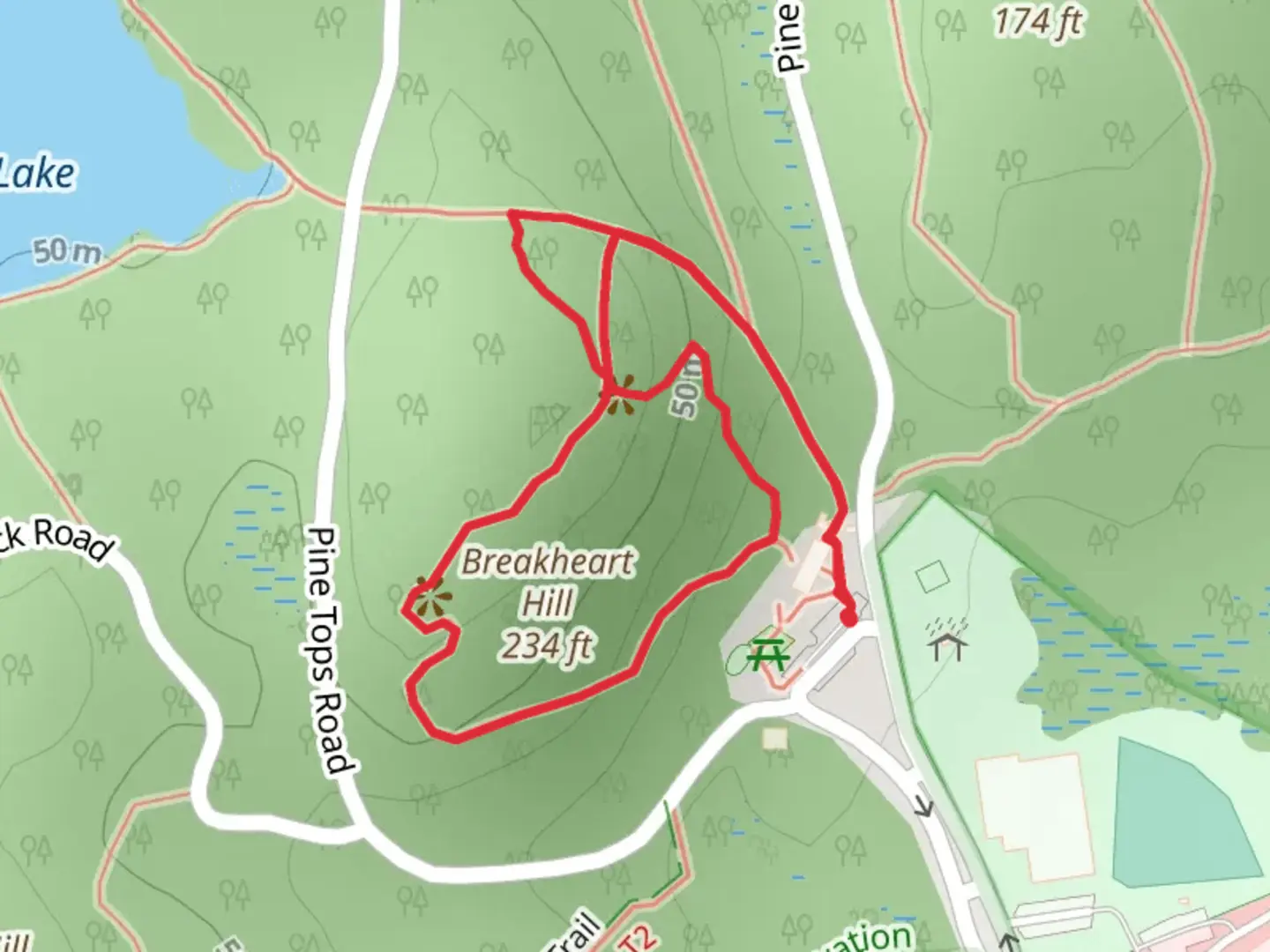 An image depicting the trail Breakheart Hill Loop Trail and its surrounding area.