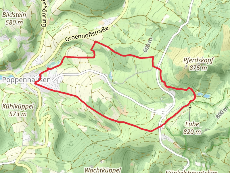 Poppenhausen - Rhoen Rundweg and Poppenhausen Wanderweg 2
