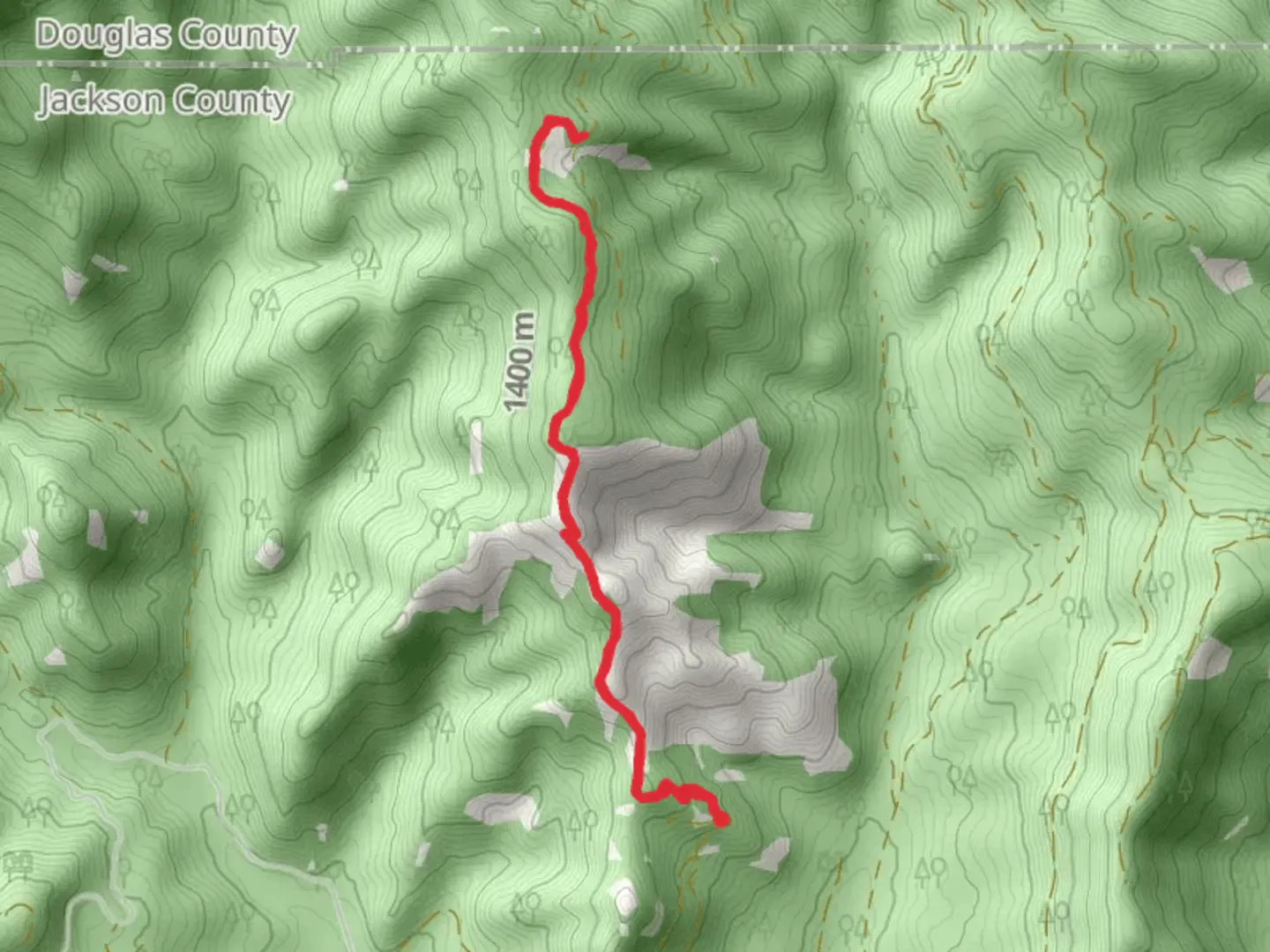 An image depicting the trail Golden Stairs Trail and its surrounding area.