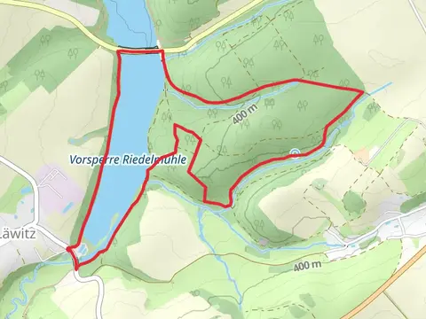 Vorsperre Riedelmühle via Weidatalweg and Quellenrundweg