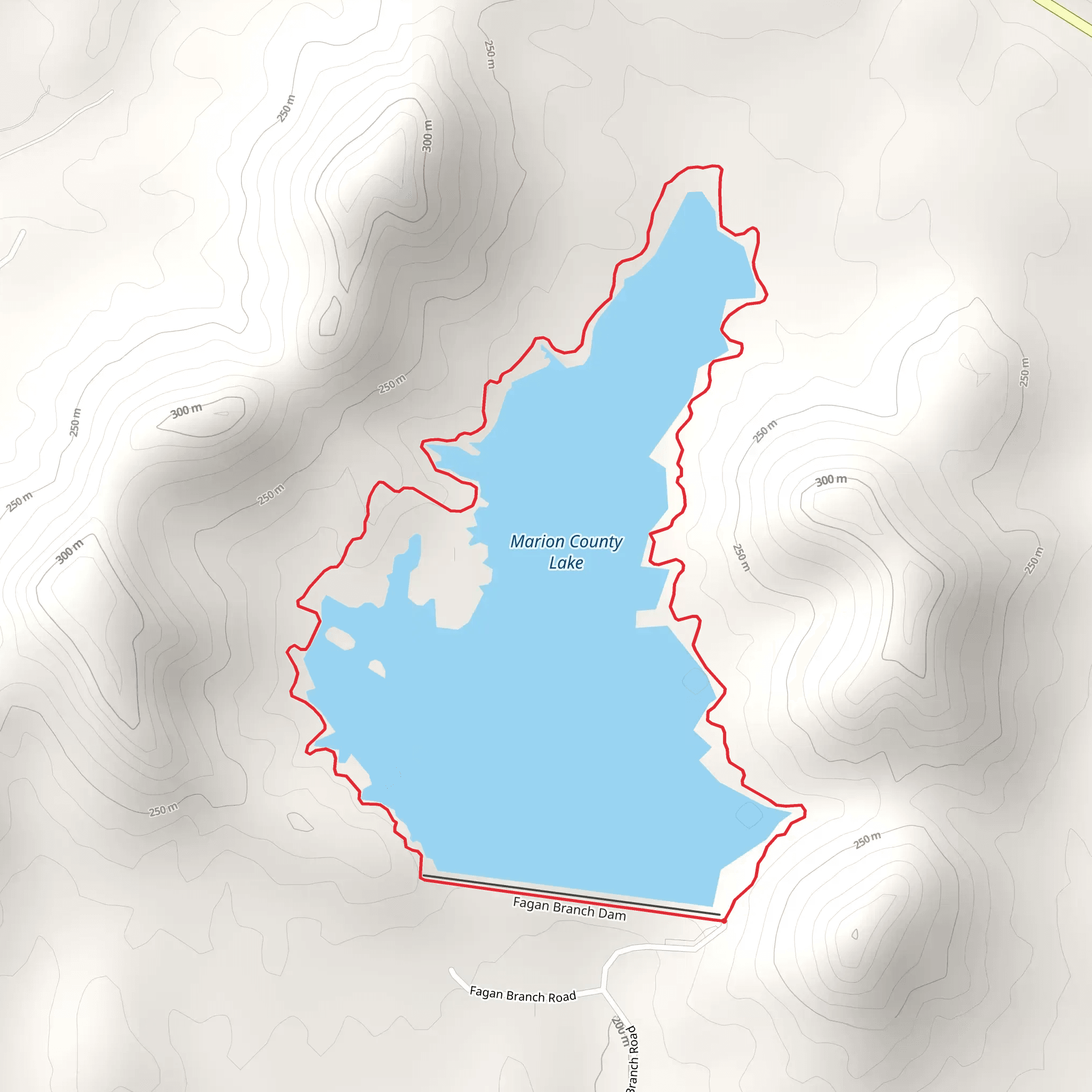 Marion County Lake Loop mobile static map